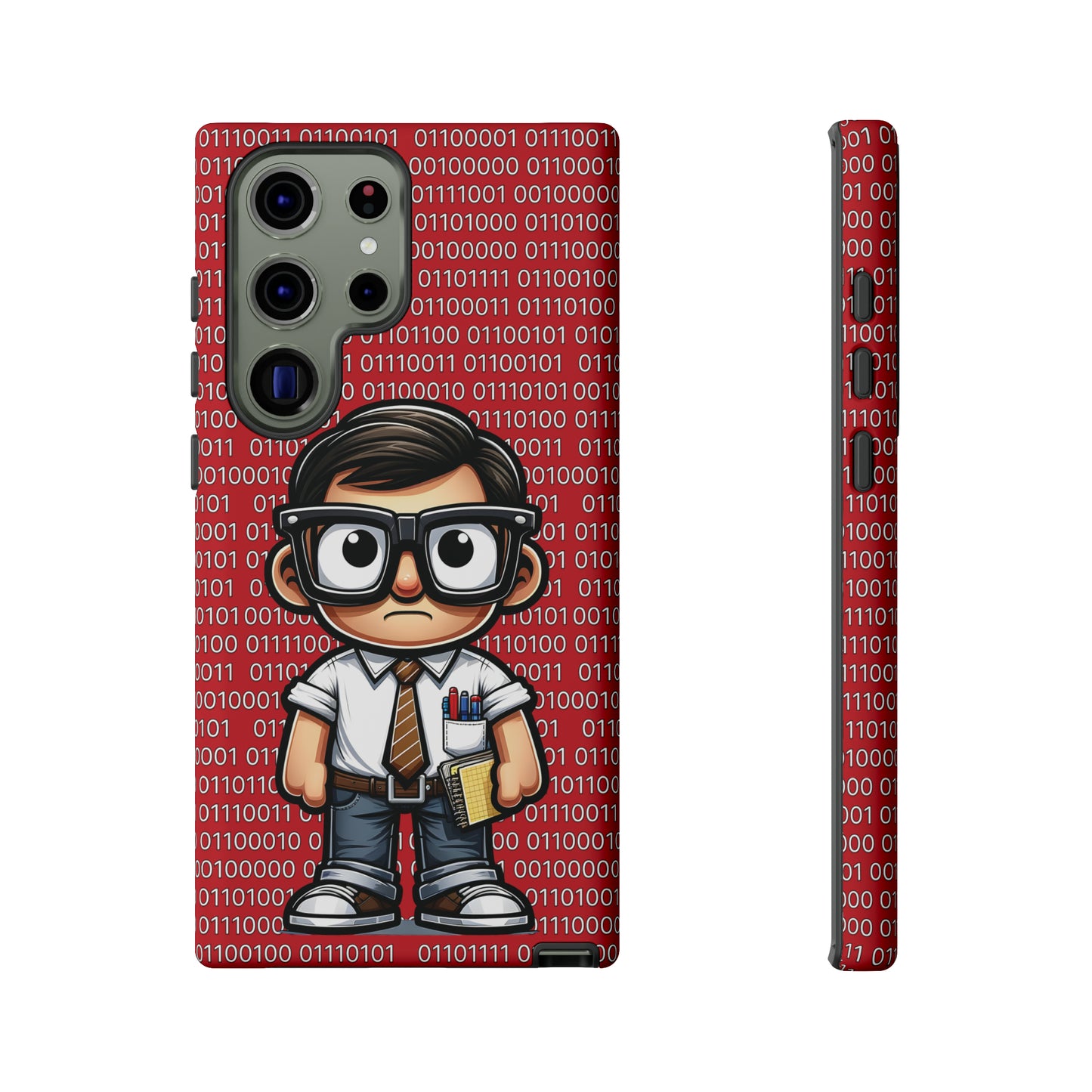 Nerd Binary - Red Tough Cases