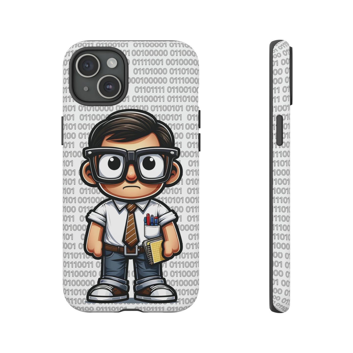 Nerd Binary - White Tough Cases