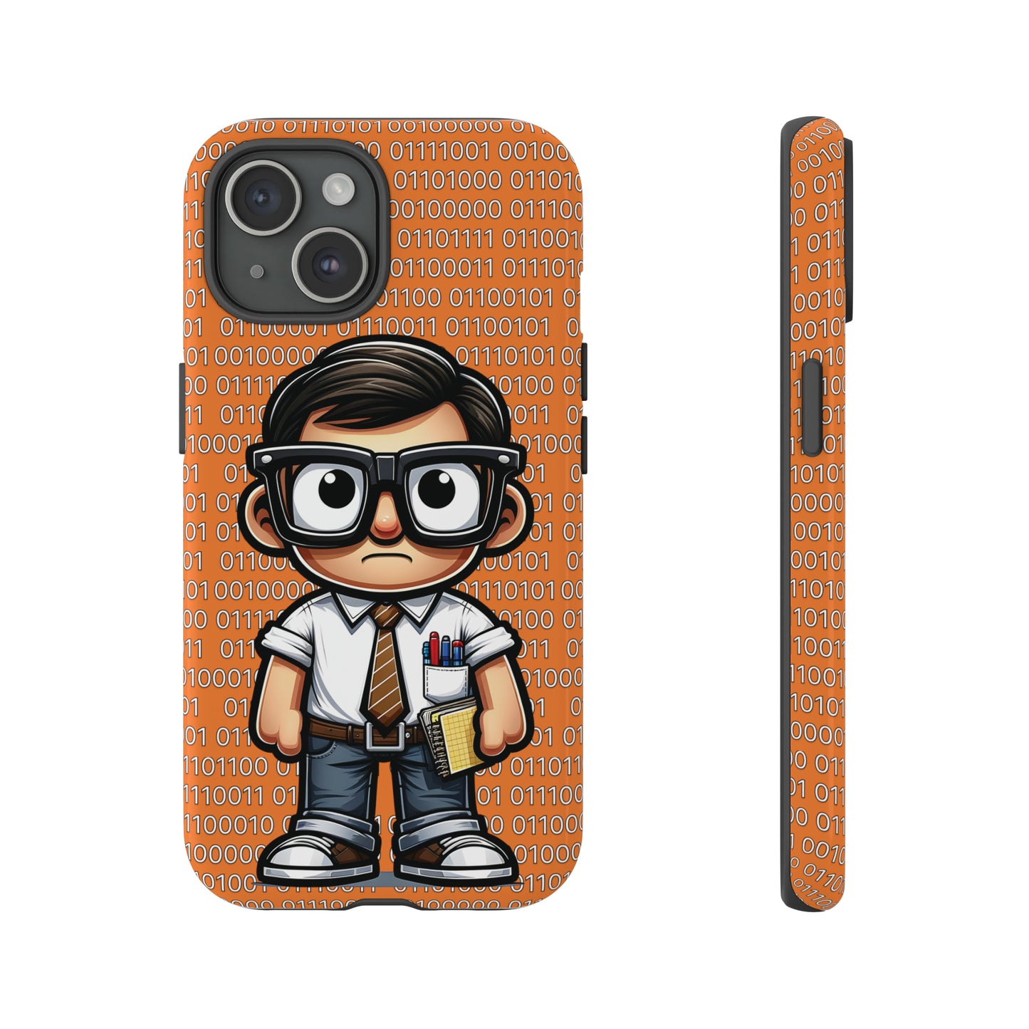 Nerd Binary - Orange Tough Cases