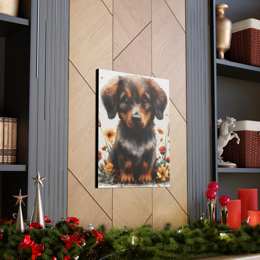 "Adorable Dachshund" - Canvas Print