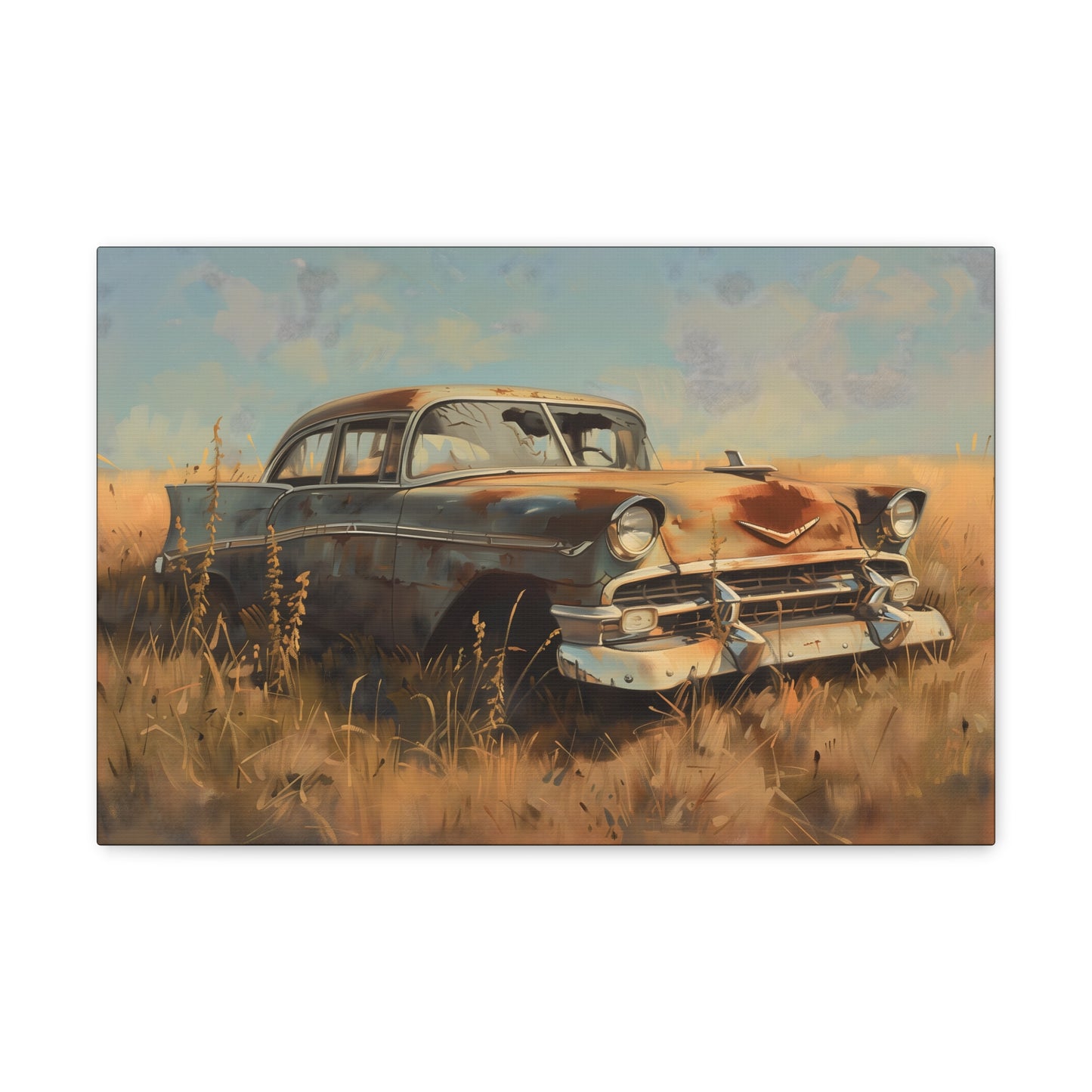 Abandoned Car in Meadow