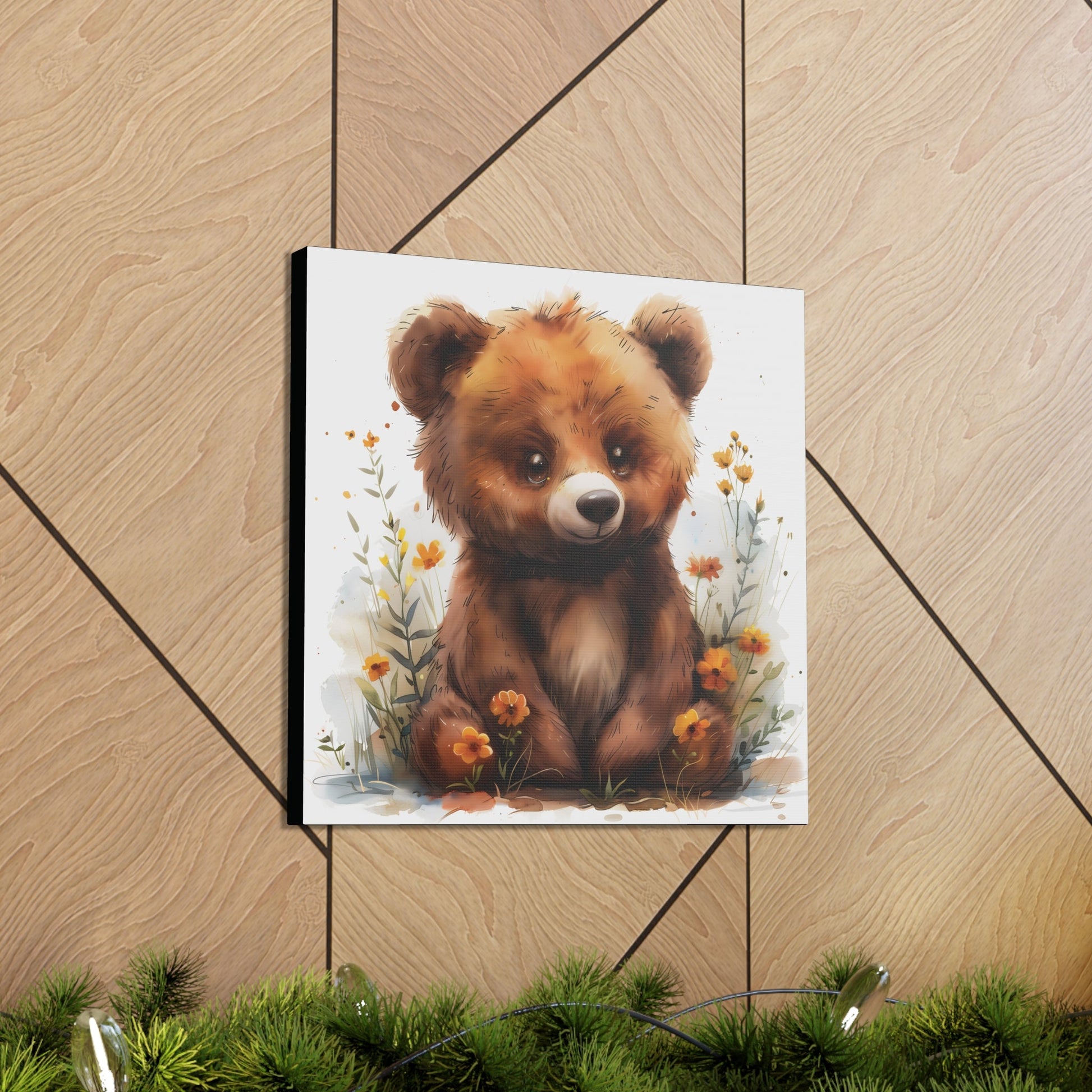 "Adorable Bear" - Artistic Canvas Print - Unchained Creation