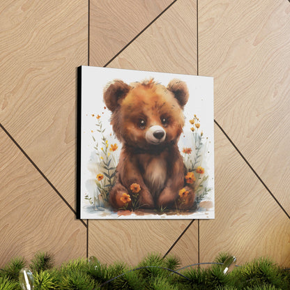 "Adorable Bear" - Artistic Canvas Print - Unchained Creation