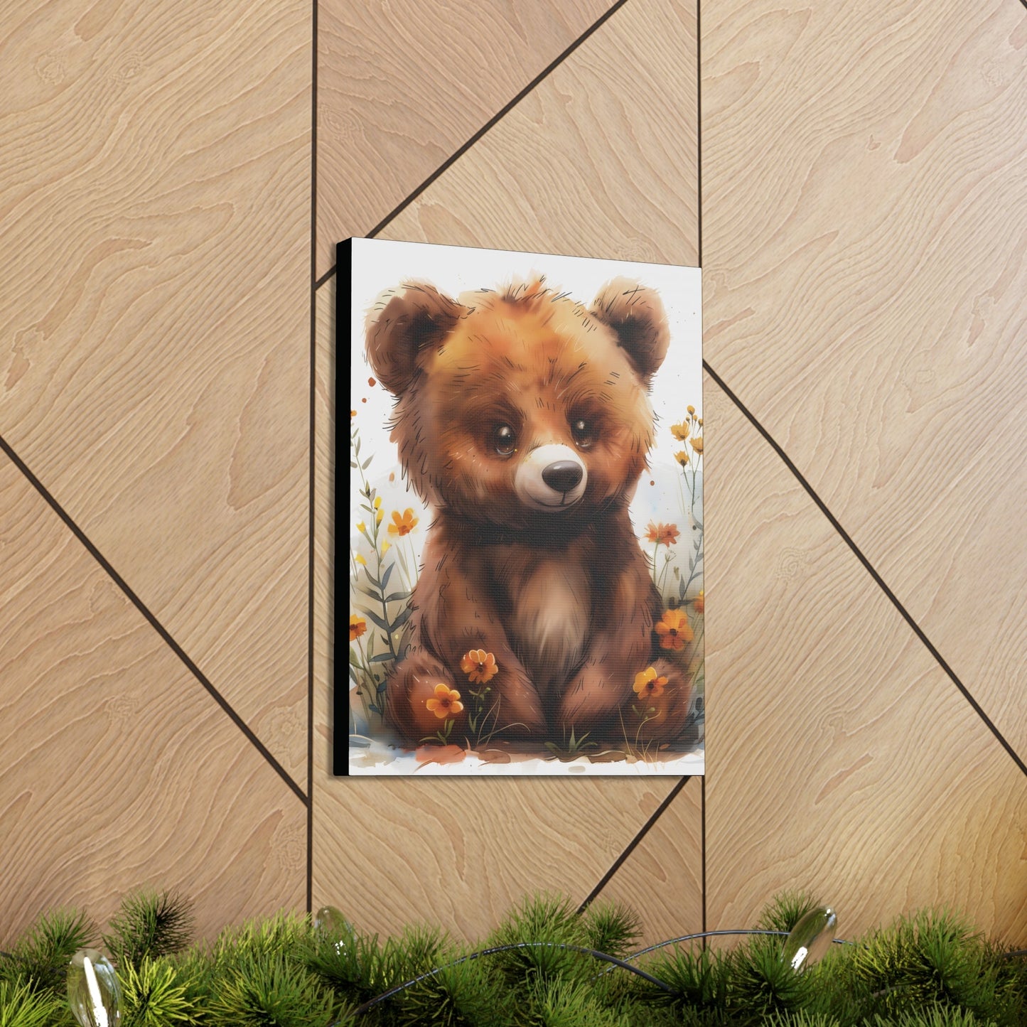 "Adorable Bear" - Artistic Canvas Print - Unchained Creation