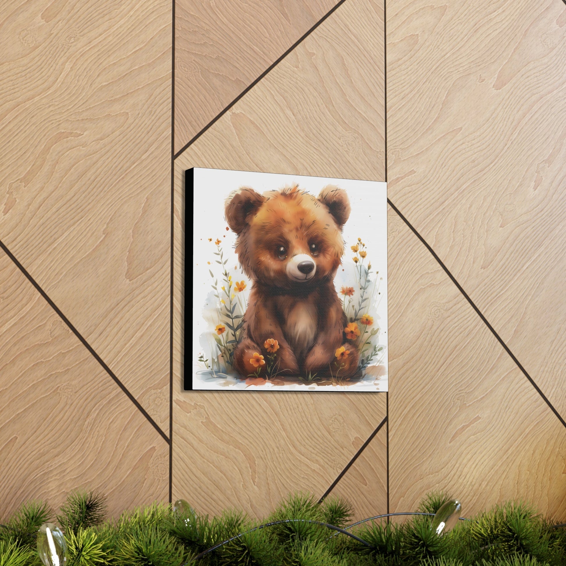 "Adorable Bear" - Artistic Canvas Print - Unchained Creation