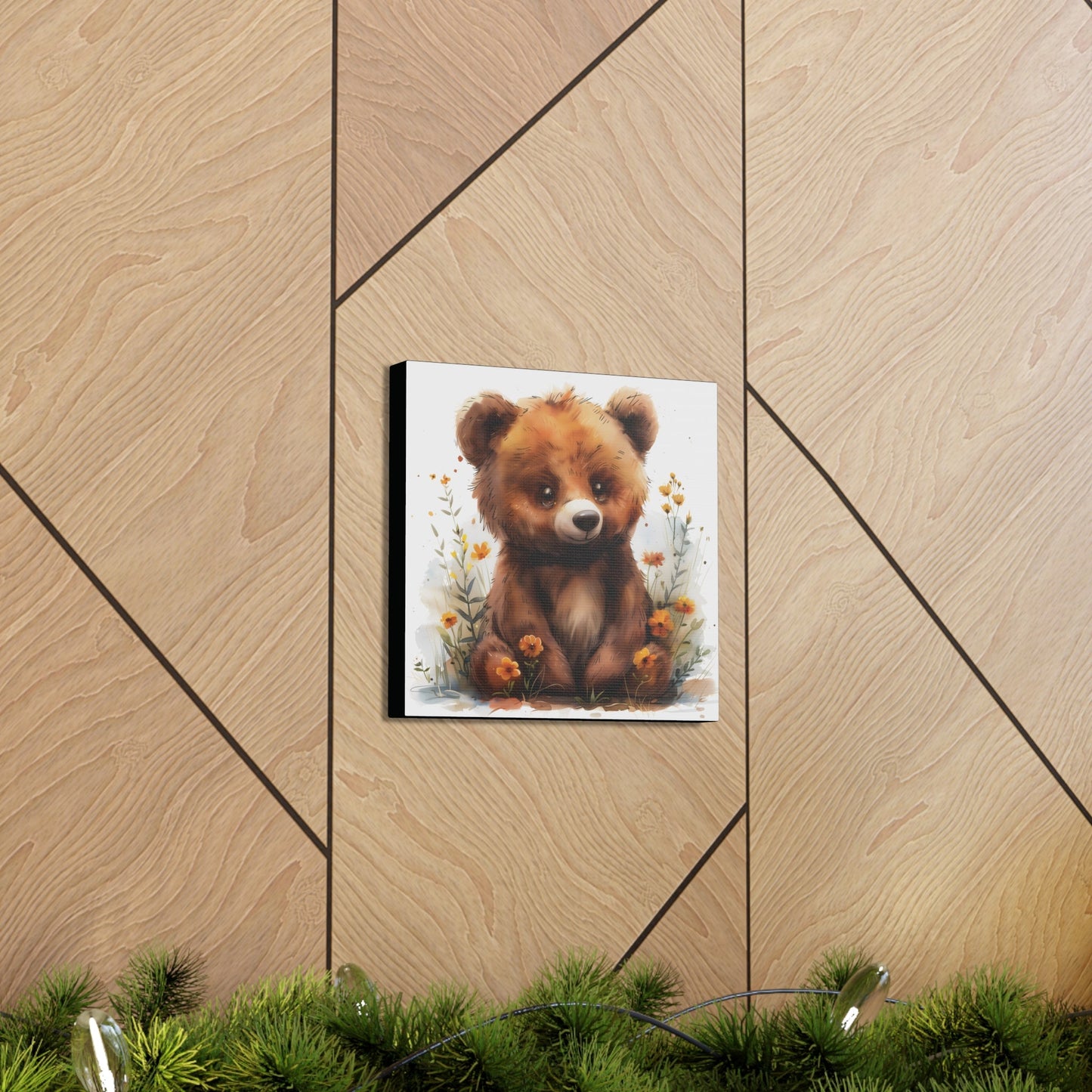 "Adorable Bear" - Artistic Canvas Print - Unchained Creation