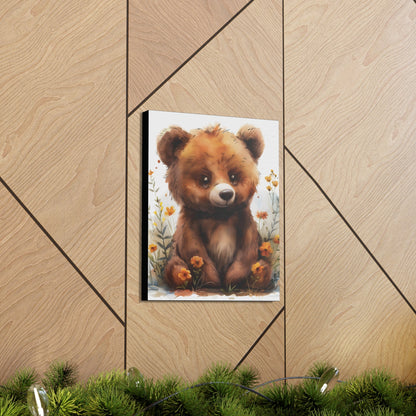 "Adorable Bear" - Artistic Canvas Print - Unchained Creation