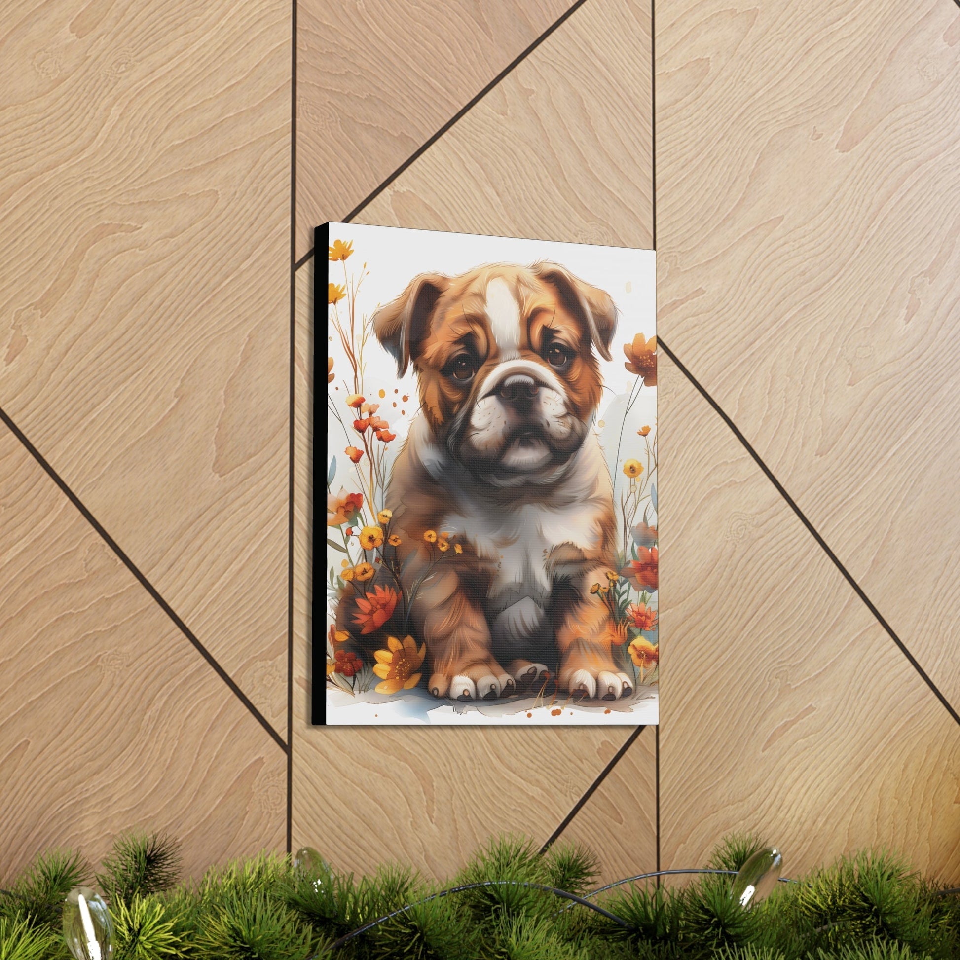 "Adorable Bulldog" - Canvas Print - Unchained Creation