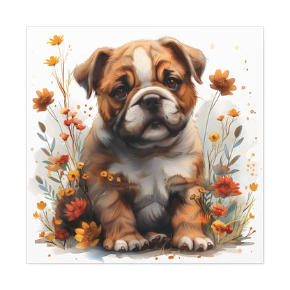 "Adorable Bulldog" - Canvas Print - Unchained Creation