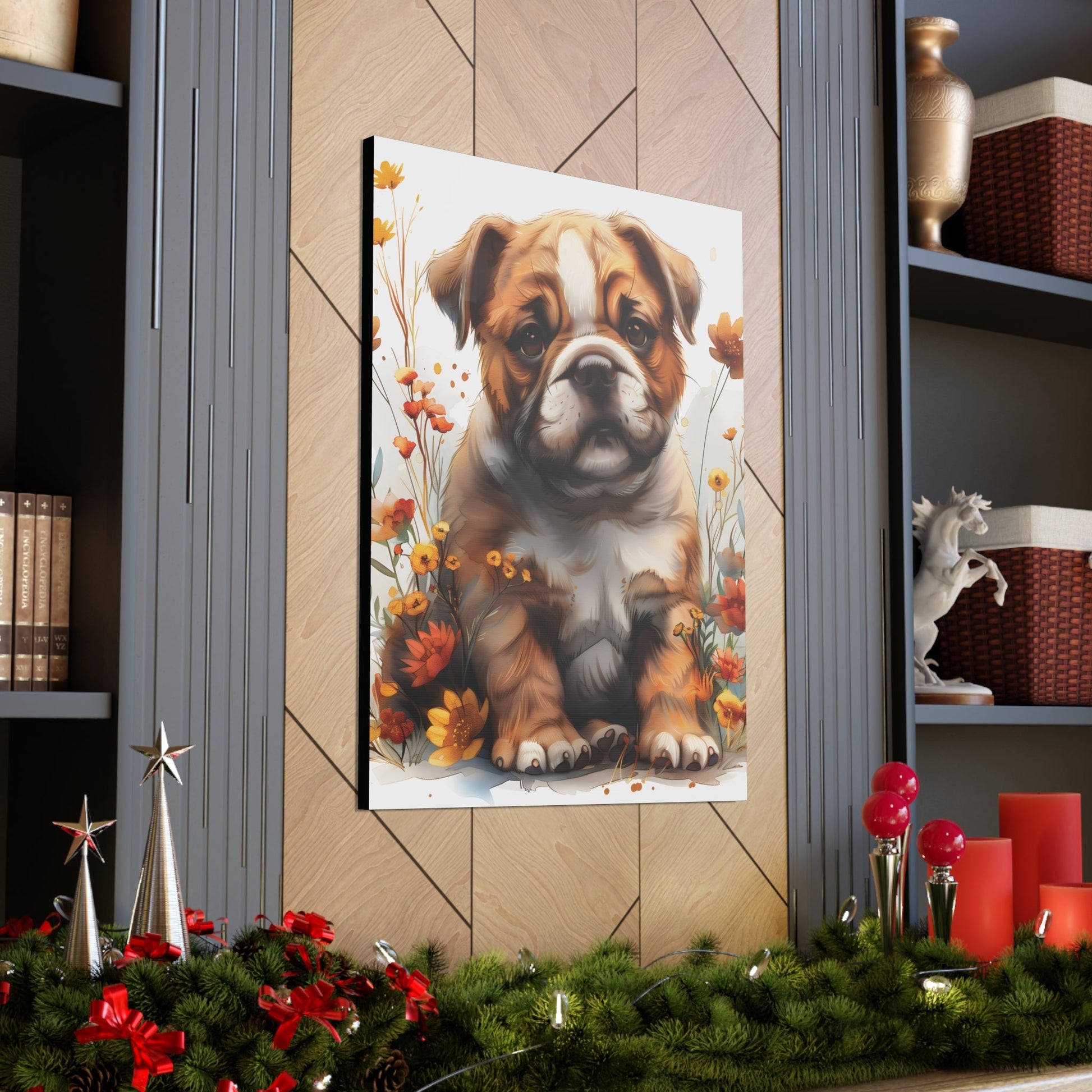 "Adorable Bulldog" - Canvas Print - Unchained Creation