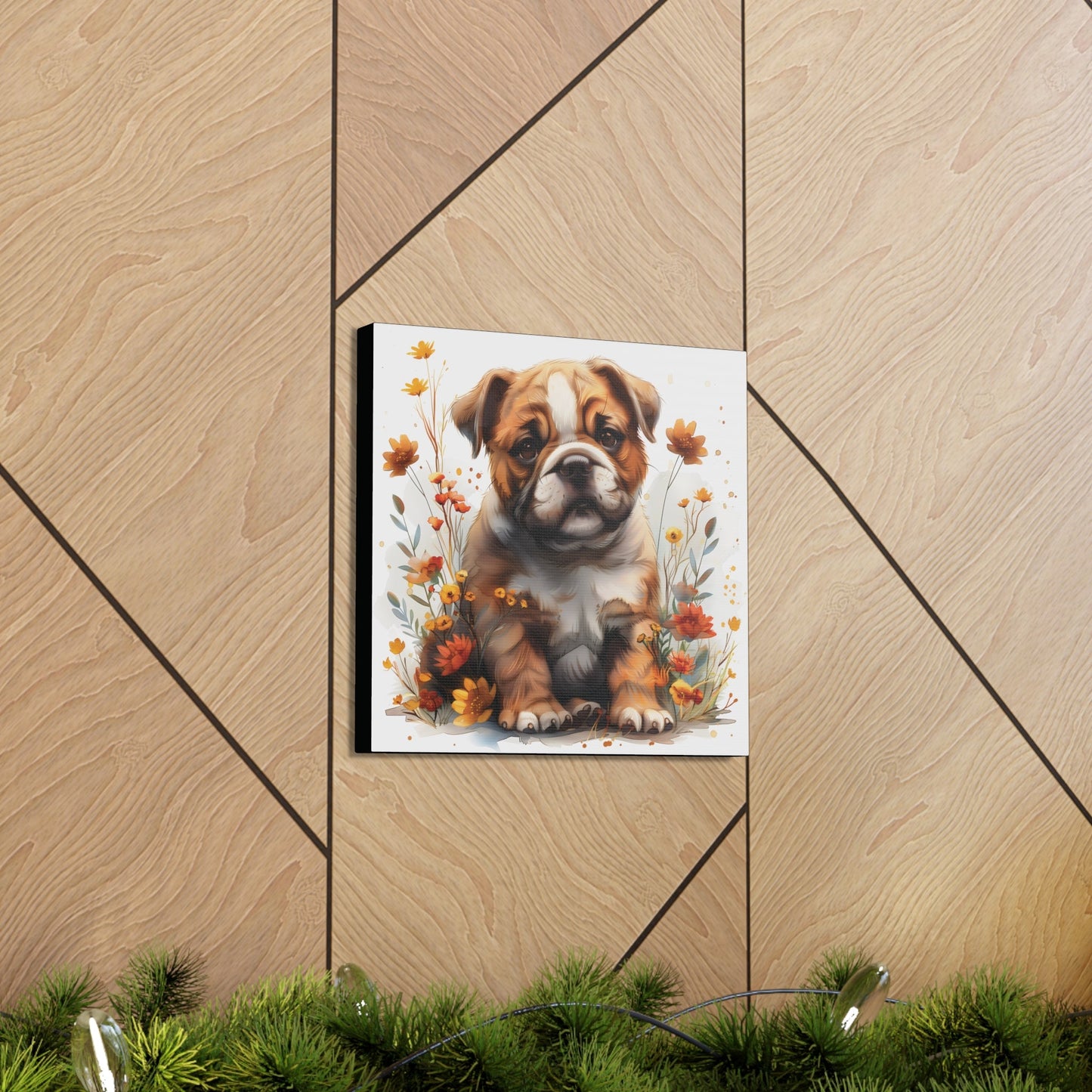 "Adorable Bulldog" - Canvas Print - Unchained Creation