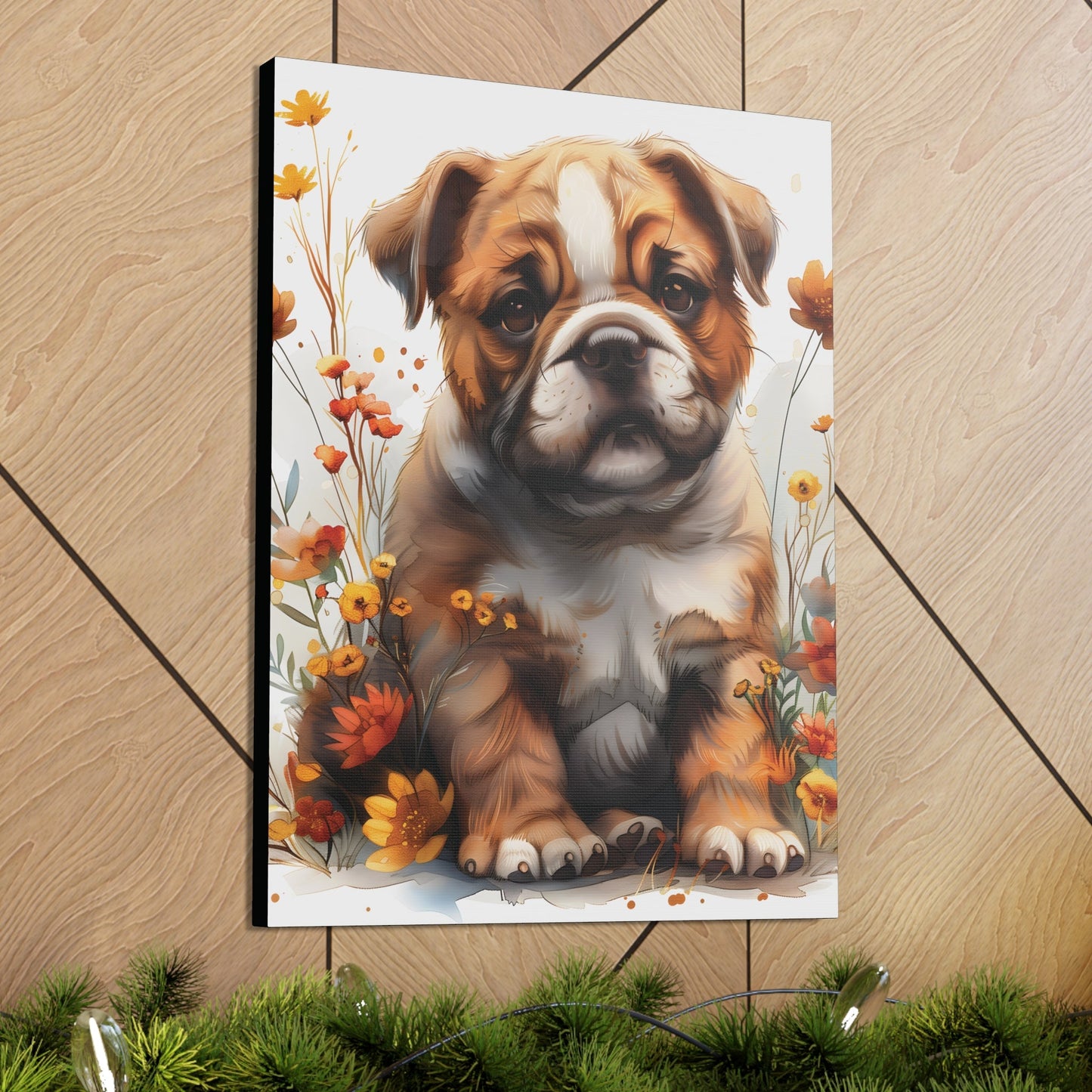 "Adorable Bulldog" - Canvas Print - Unchained Creation