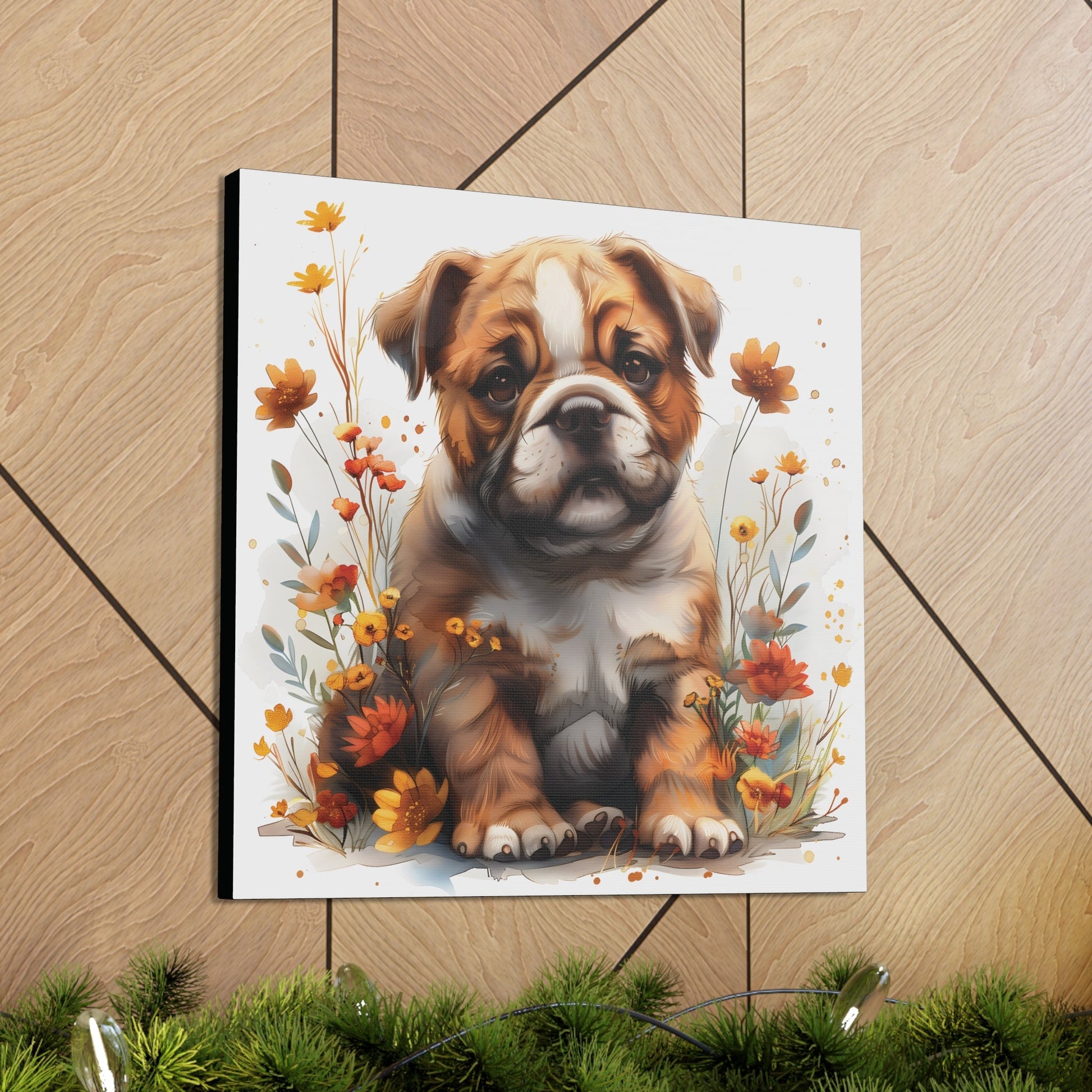 "Adorable Bulldog" - Canvas Print - Unchained Creation