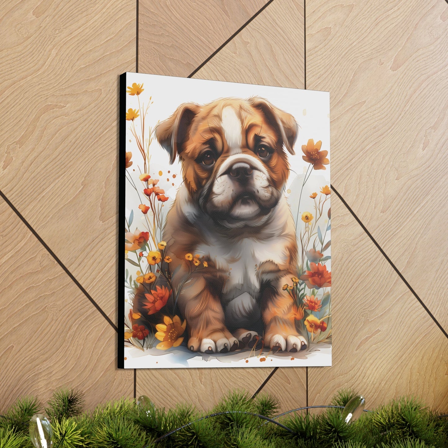 "Adorable Bulldog" - Canvas Print - Unchained Creation