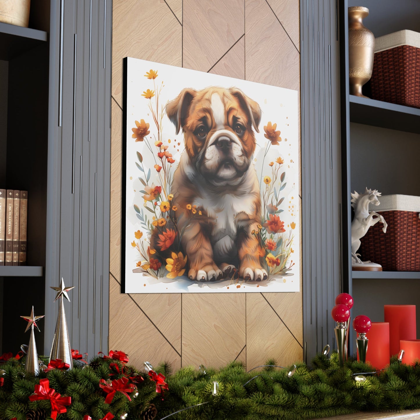 "Adorable Bulldog" - Canvas Print - Unchained Creation