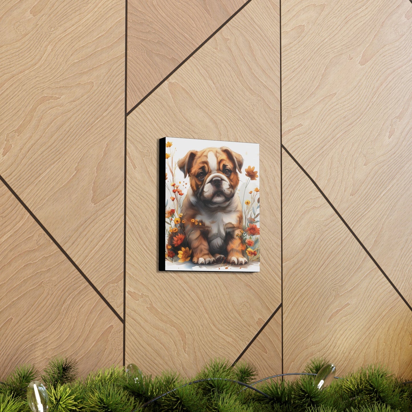 "Adorable Bulldog" - Canvas Print - Unchained Creation