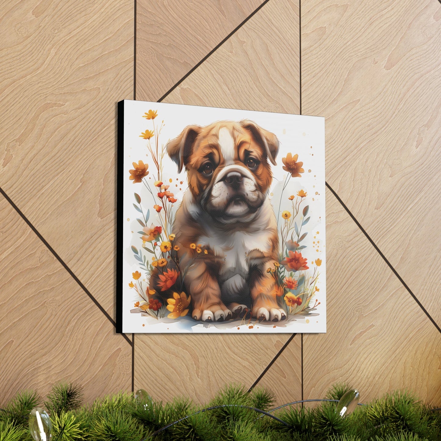 "Adorable Bulldog" - Canvas Print - Unchained Creation