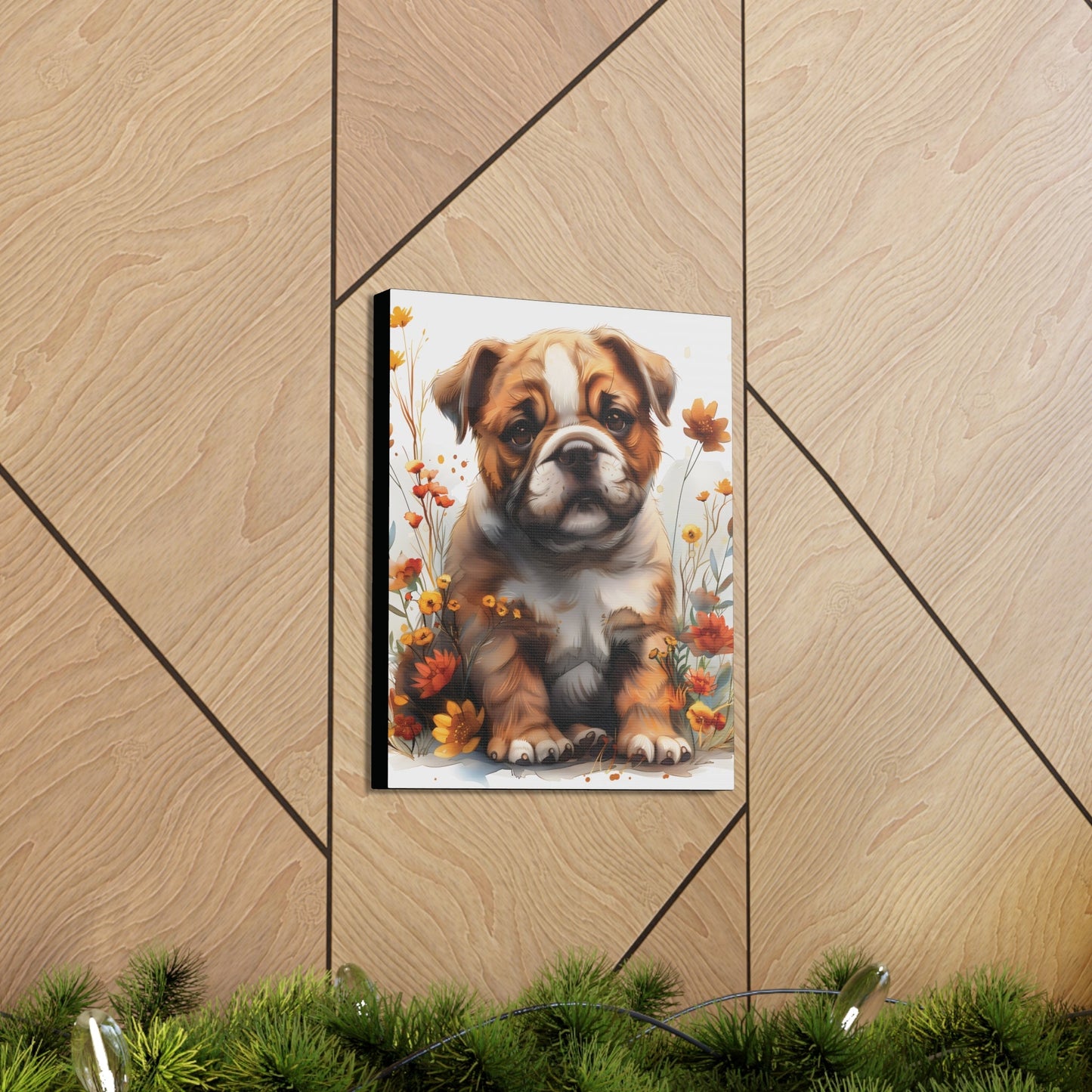 "Adorable Bulldog" - Canvas Print - Unchained Creation