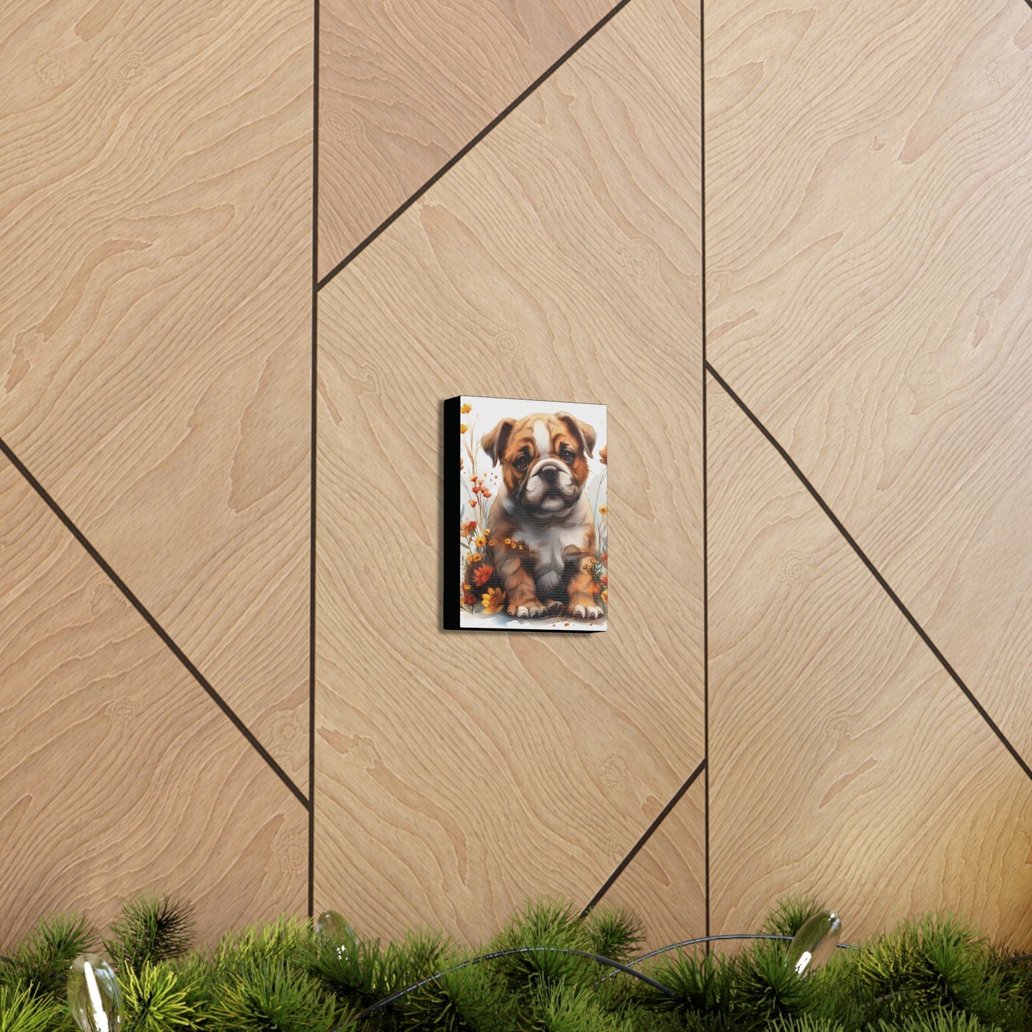 "Adorable Bulldog" - Canvas Print - Unchained Creation