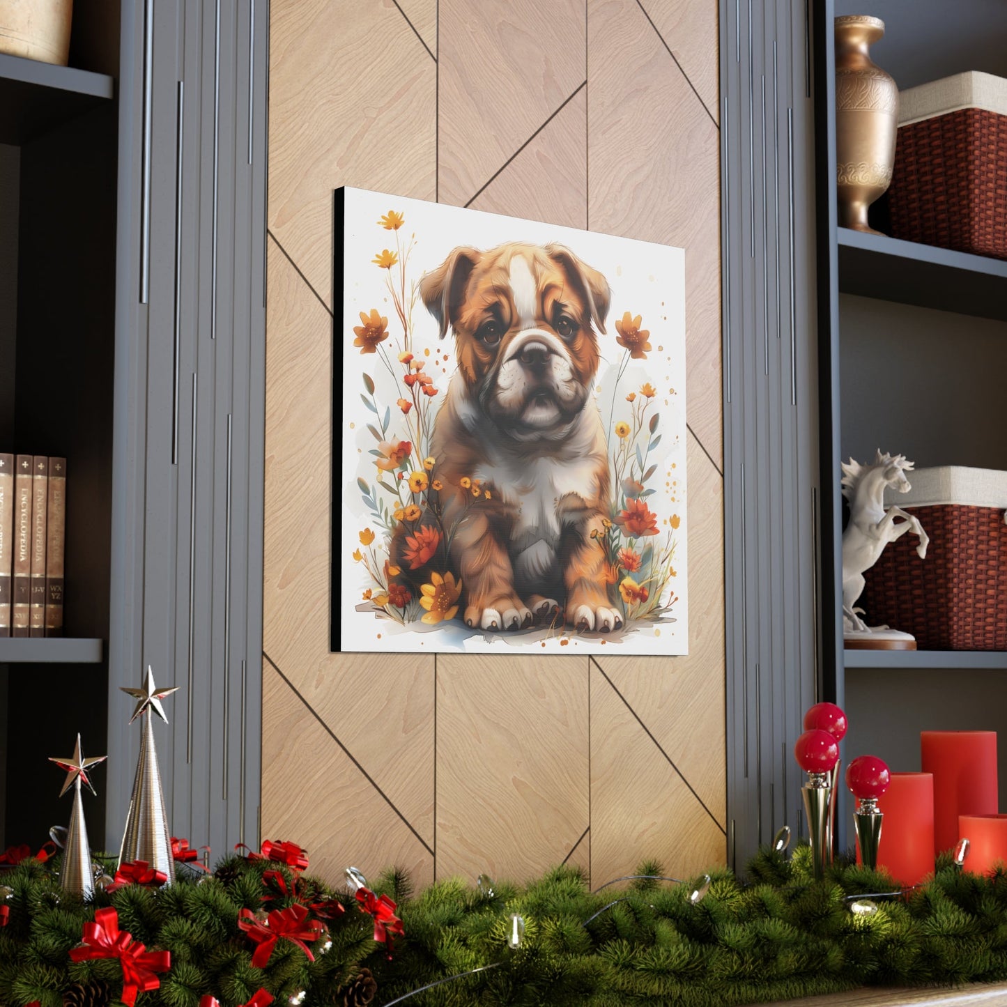 "Adorable Bulldog" - Canvas Print - Unchained Creation