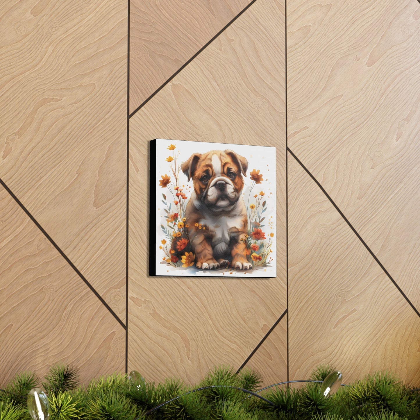 "Adorable Bulldog" - Canvas Print - Unchained Creation