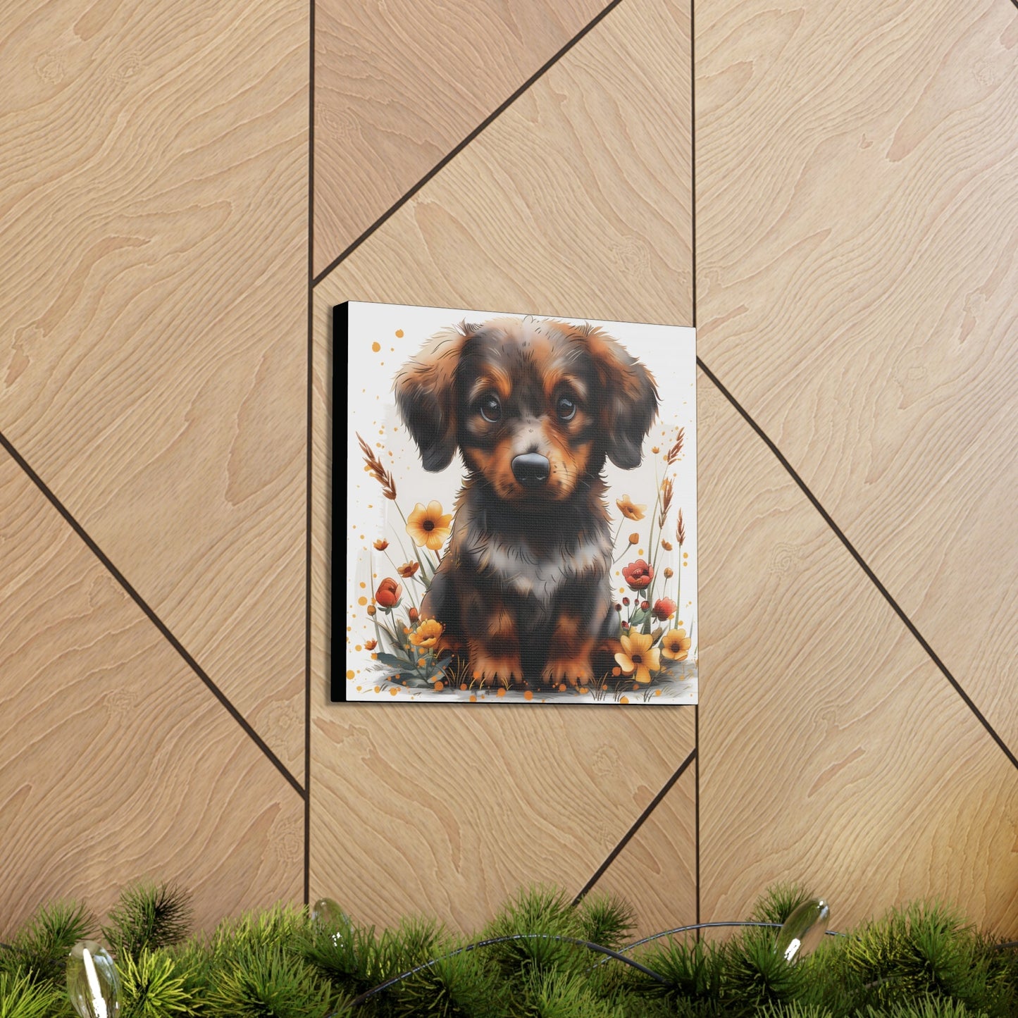 "Adorable Dachshund" - Canvas Print - Unchained Creation