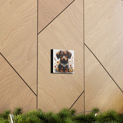 "Adorable Dachshund" - Canvas Print - Unchained Creation