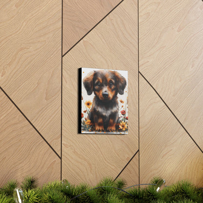 "Adorable Dachshund" - Canvas Print - Unchained Creation