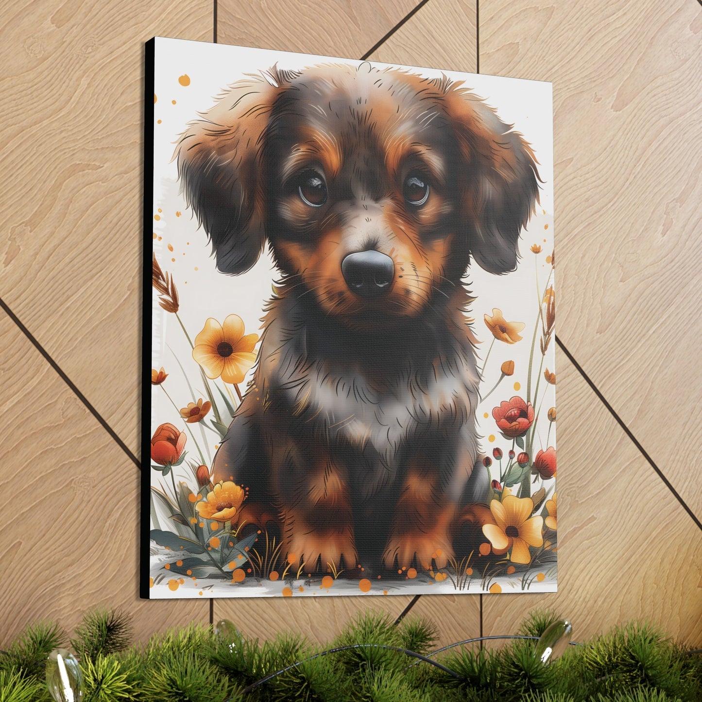 "Adorable Dachshund" - Canvas Print - Unchained Creation