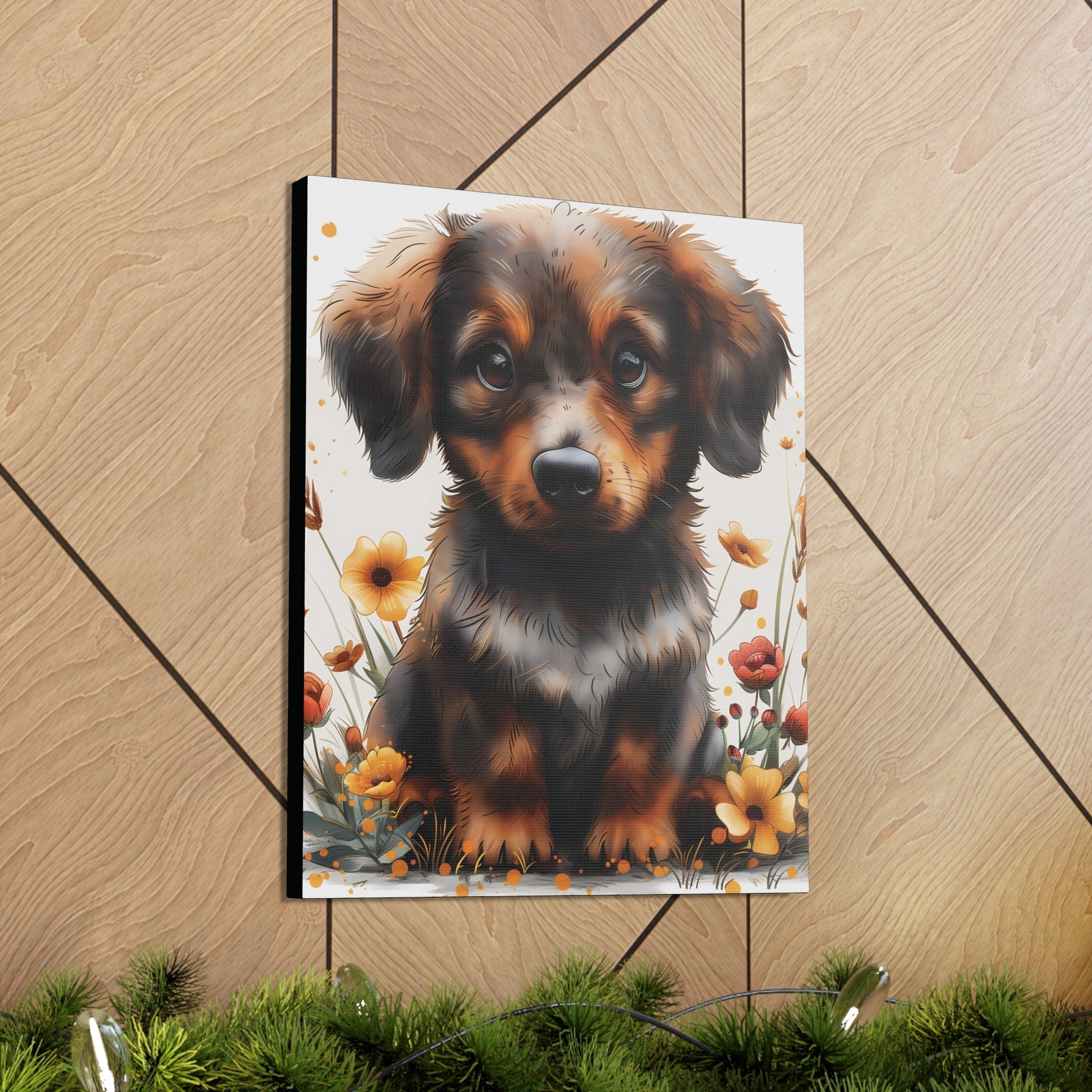 "Adorable Dachshund" - Canvas Print - Unchained Creation