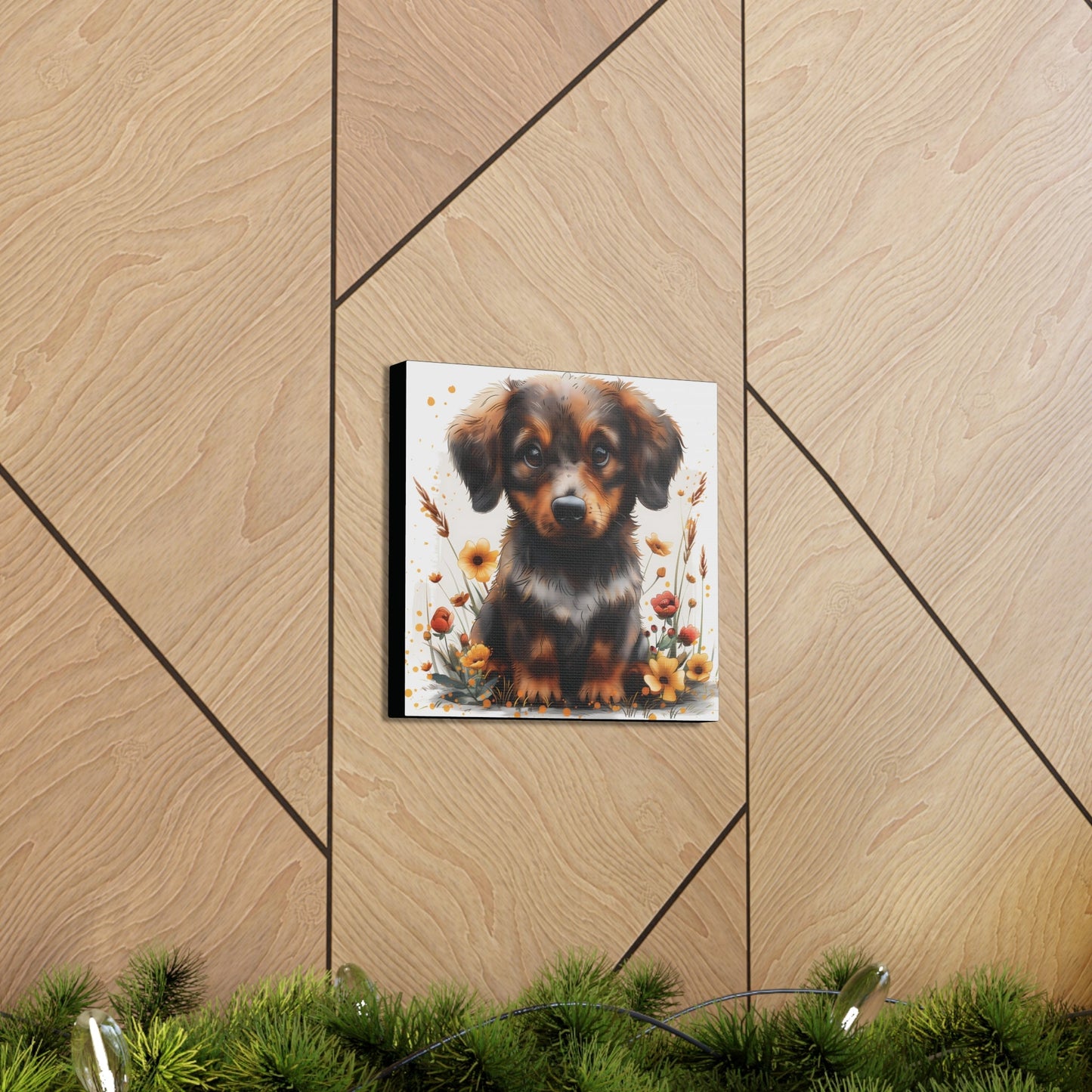 "Adorable Dachshund" - Canvas Print - Unchained Creation