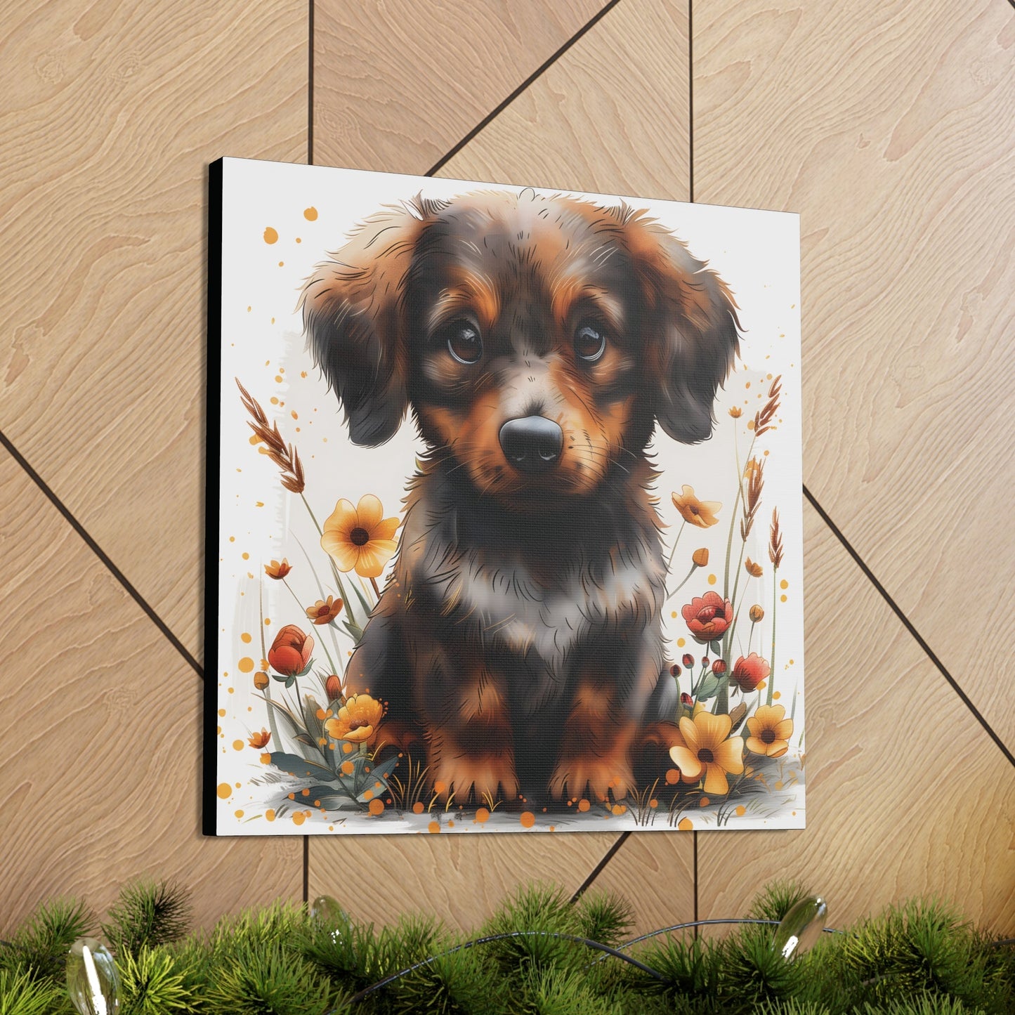 "Adorable Dachshund" - Canvas Print - Unchained Creation