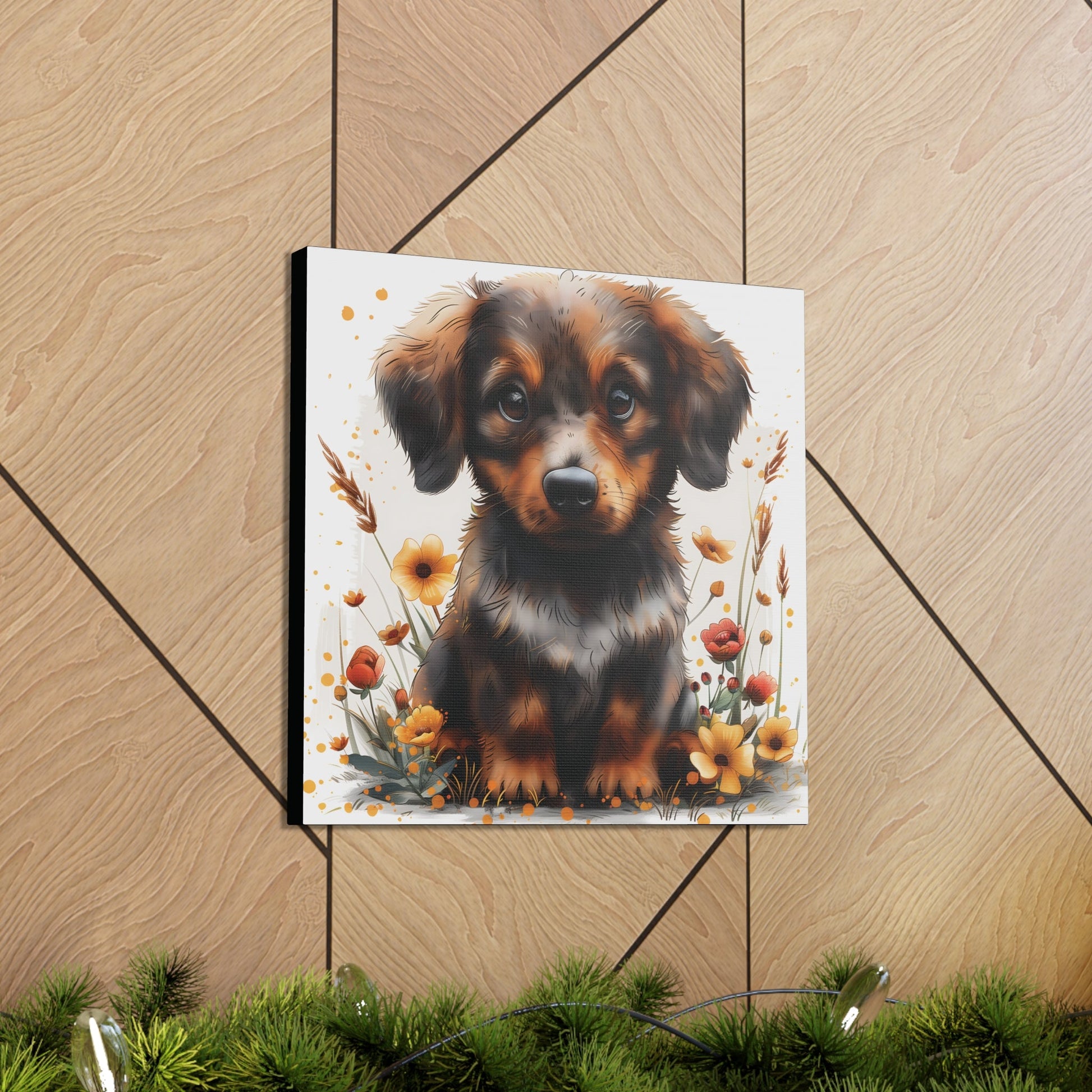 "Adorable Dachshund" - Canvas Print - Unchained Creation