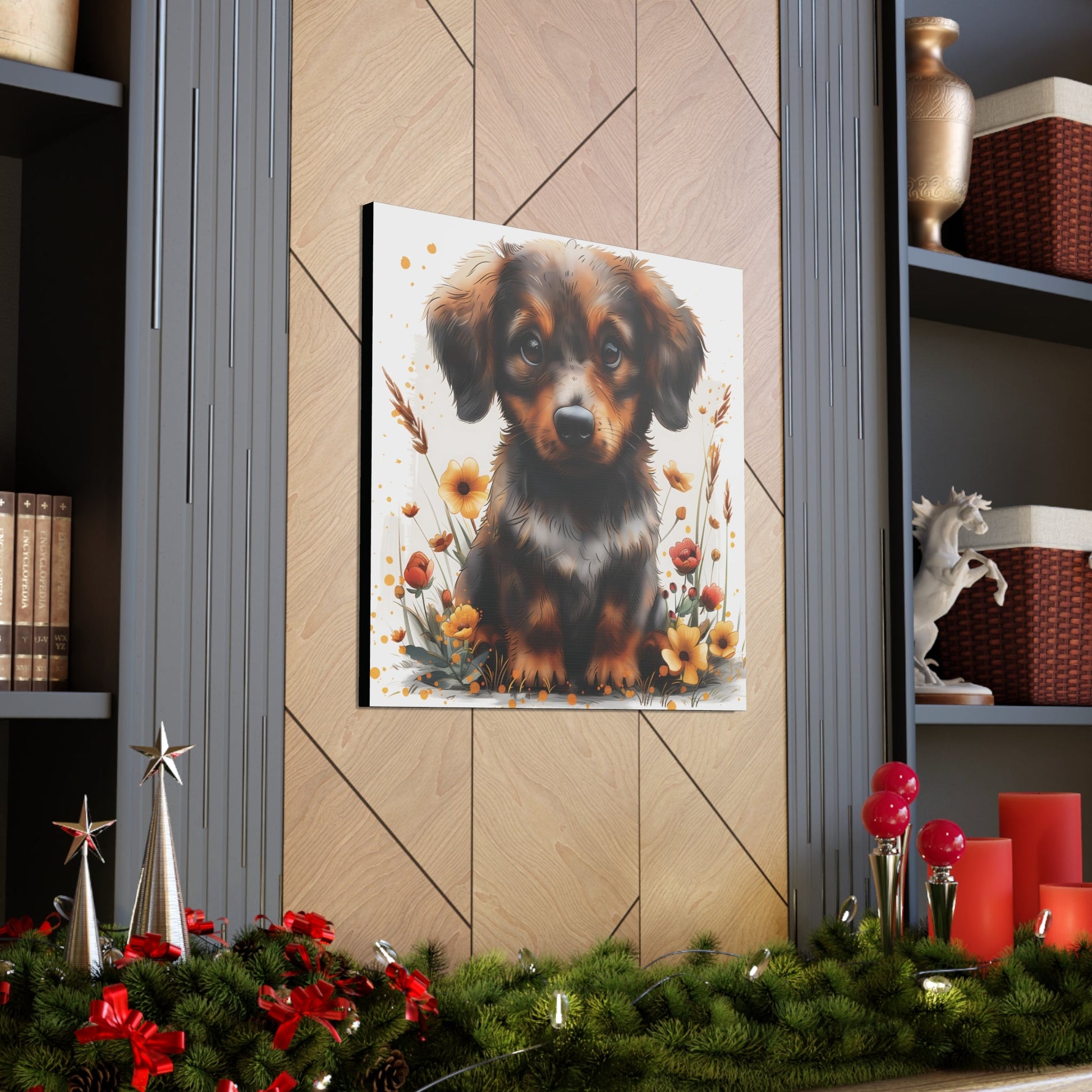 "Adorable Dachshund" - Canvas Print - Unchained Creation