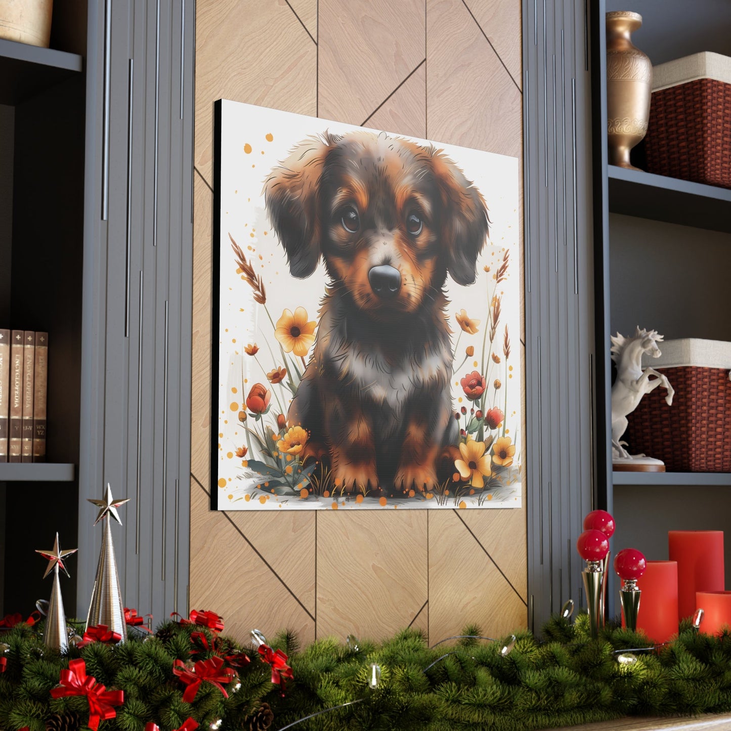 "Adorable Dachshund" - Canvas Print - Unchained Creation