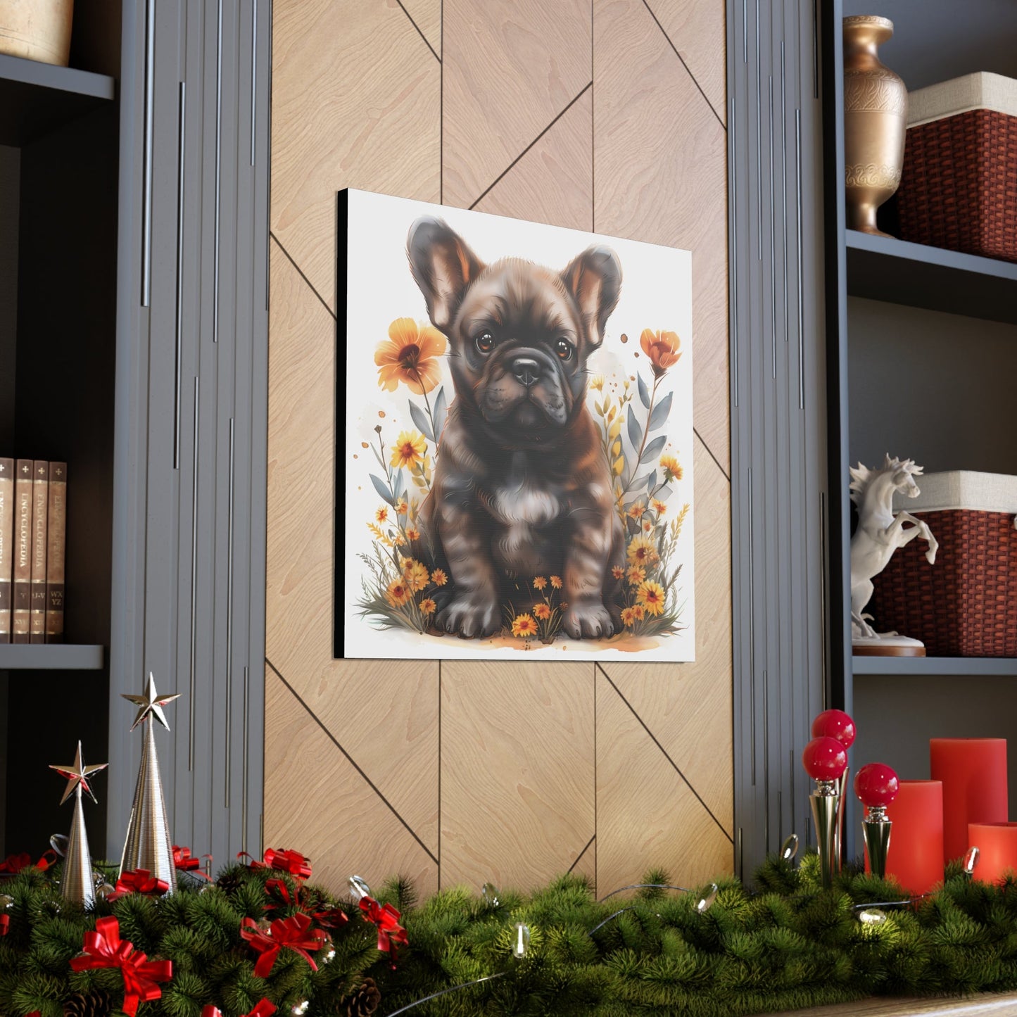 "Adorable French Bulldog" - Canvas Print - Unchained Creation