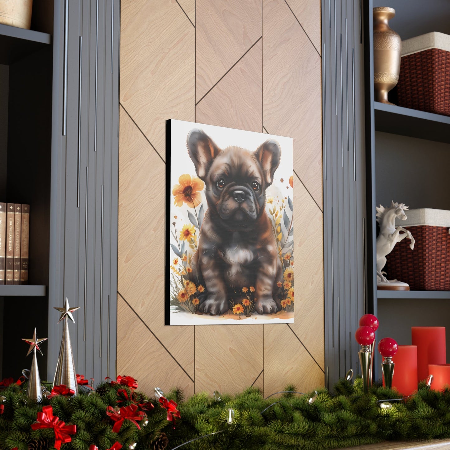 "Adorable French Bulldog" - Canvas Print - Unchained Creation