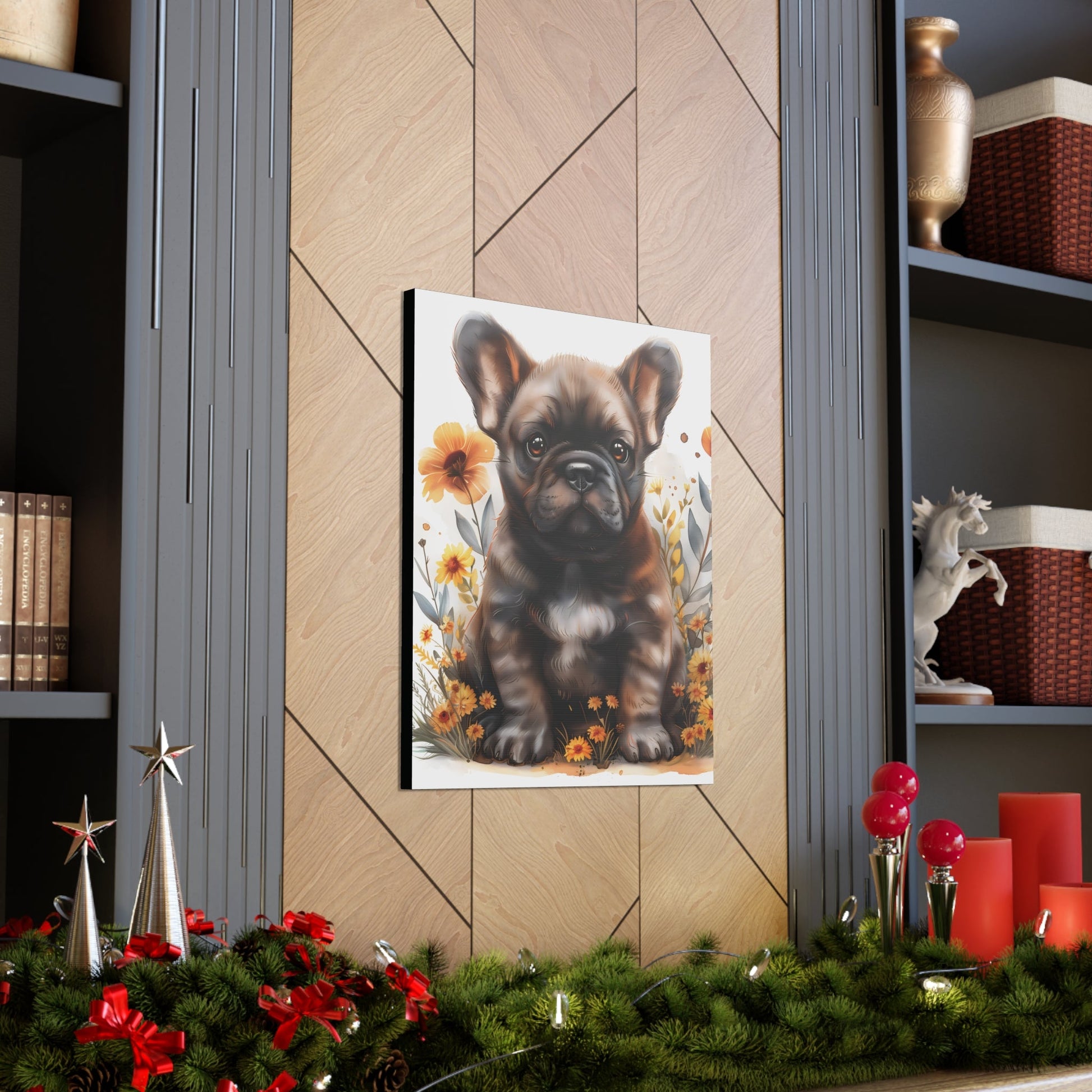 "Adorable French Bulldog" - Canvas Print - Unchained Creation