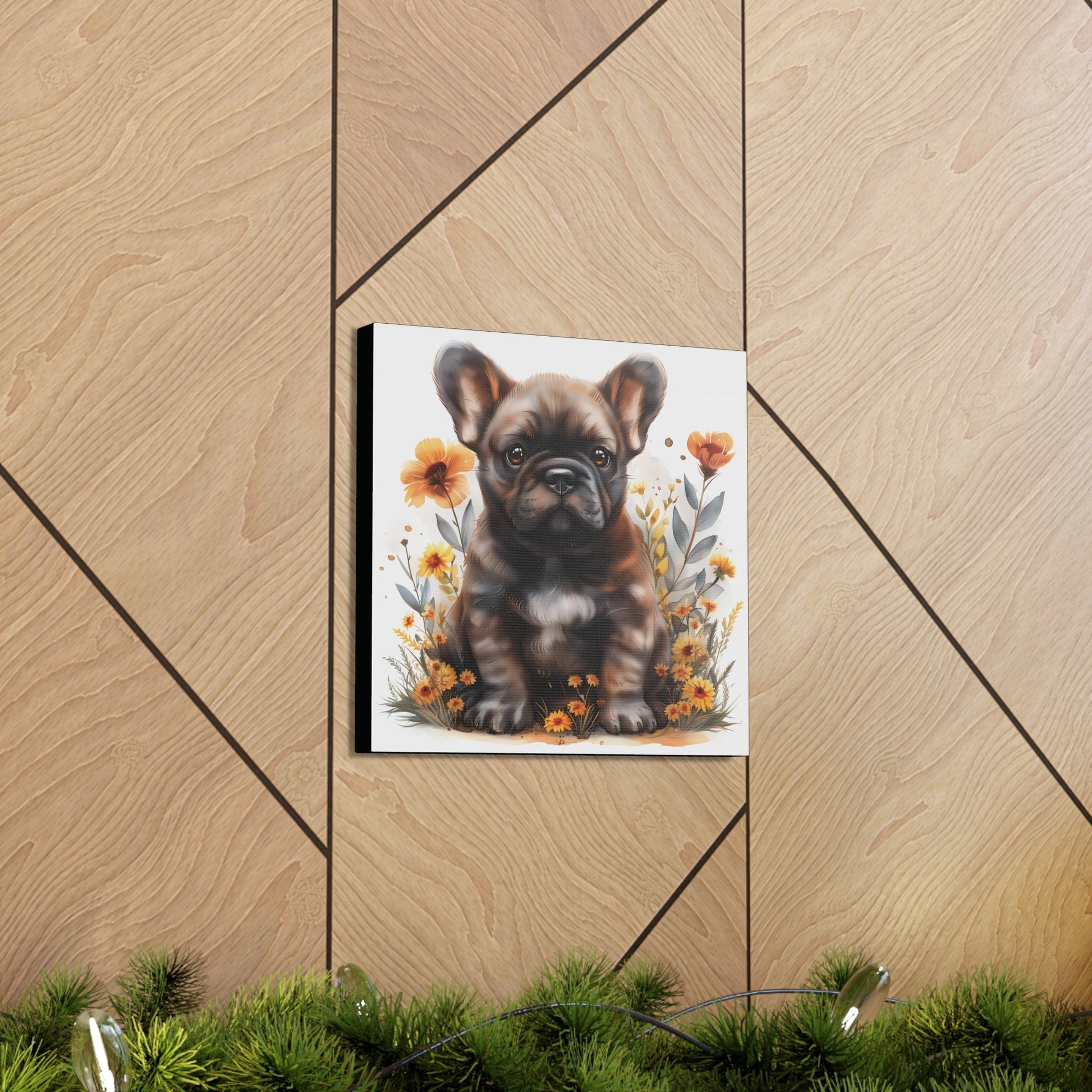 "Adorable French Bulldog" - Canvas Print - Unchained Creation