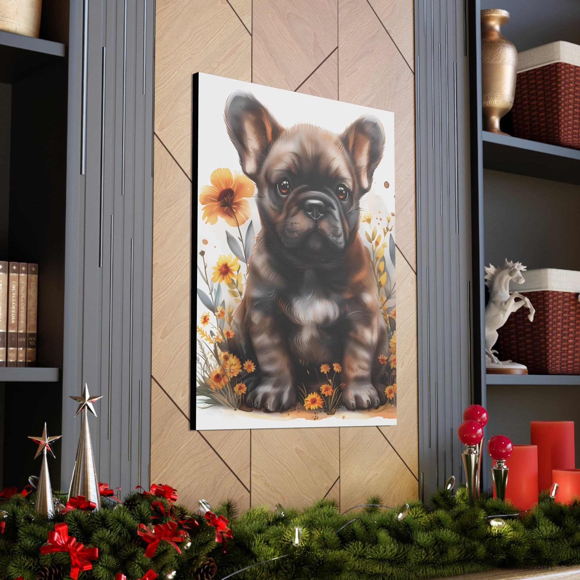 "Adorable French Bulldog" - Canvas Print - Unchained Creation