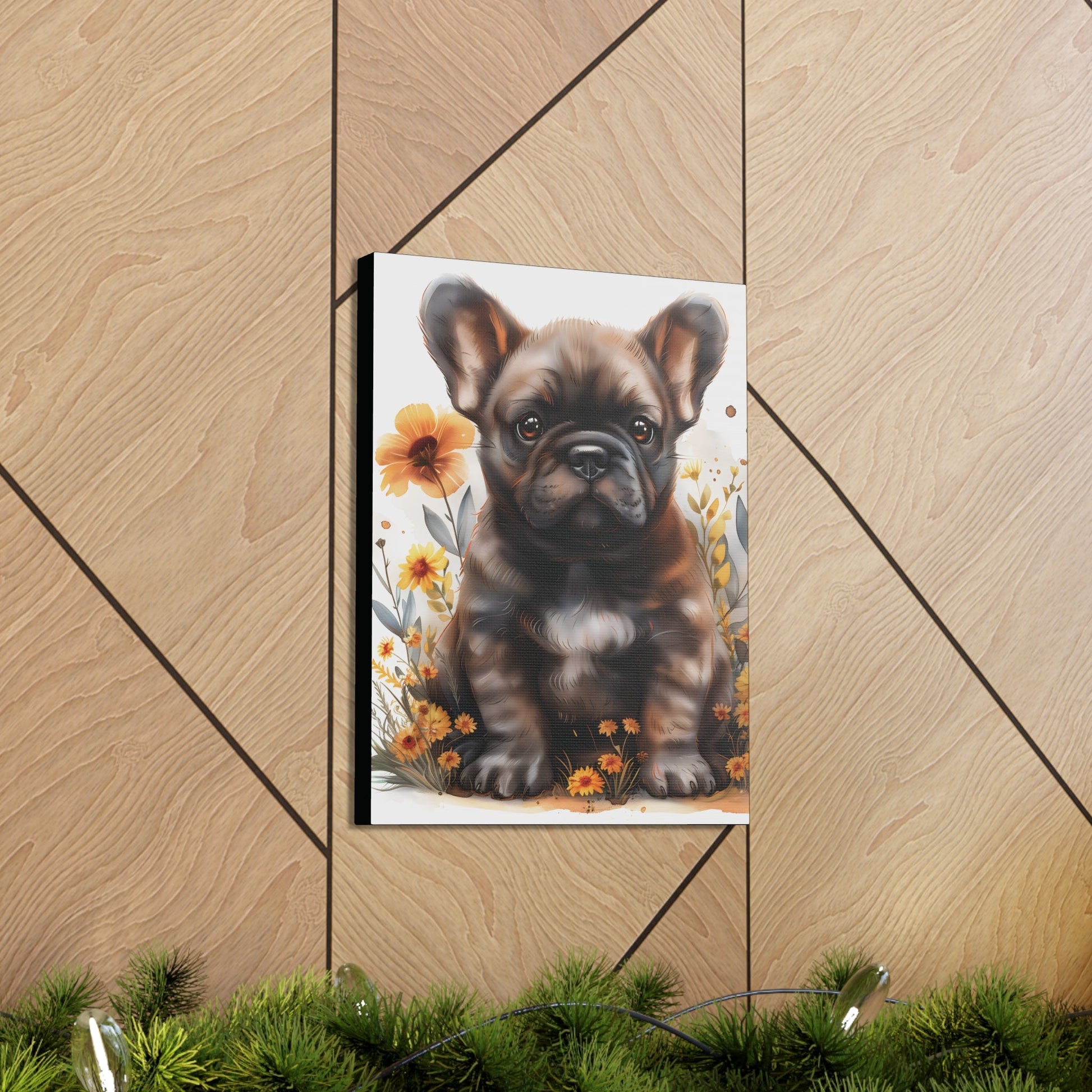 "Adorable French Bulldog" - Canvas Print - Unchained Creation