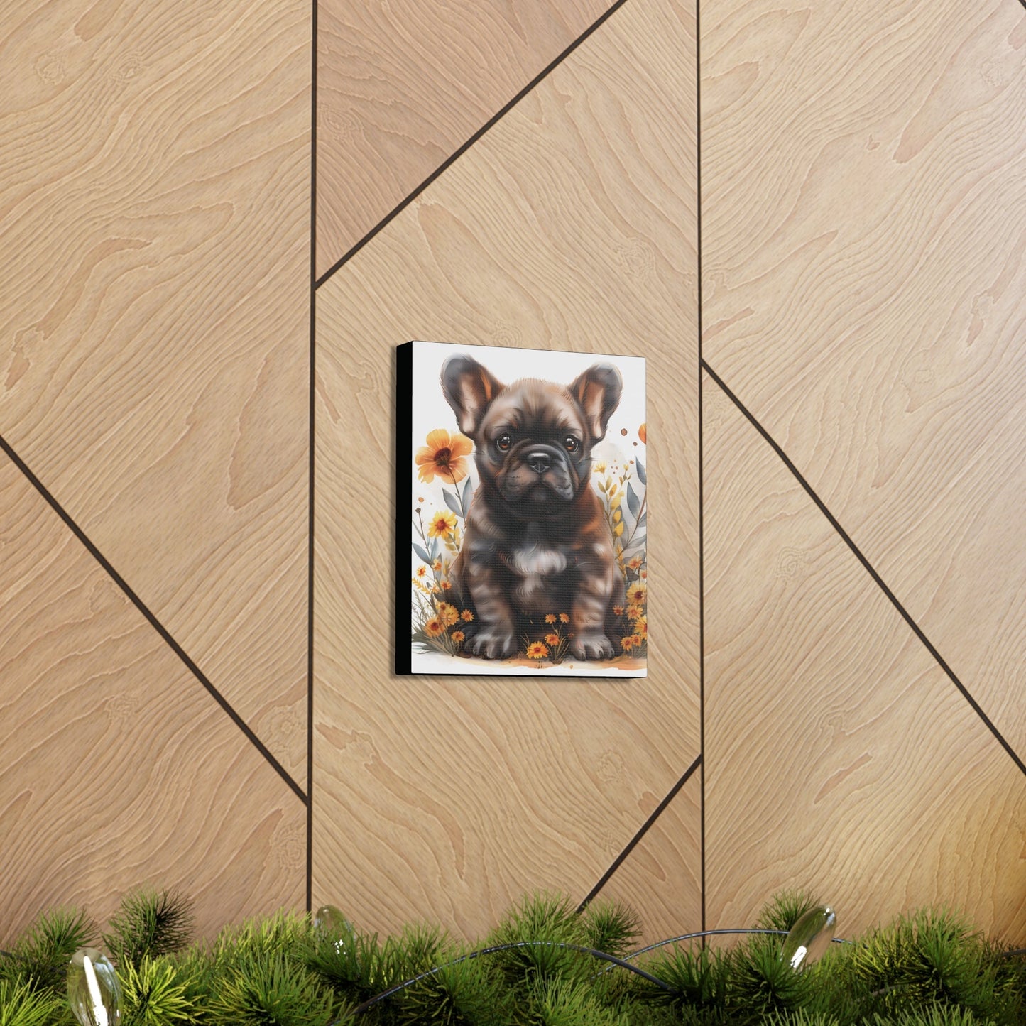 "Adorable French Bulldog" - Canvas Print - Unchained Creation