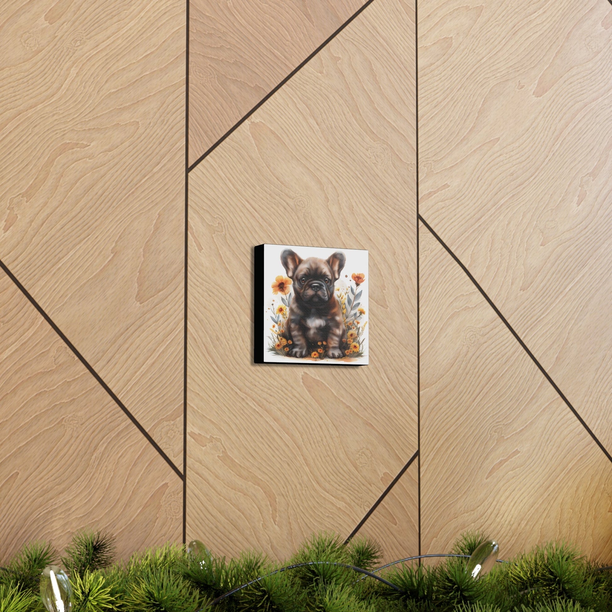 "Adorable French Bulldog" - Canvas Print - Unchained Creation