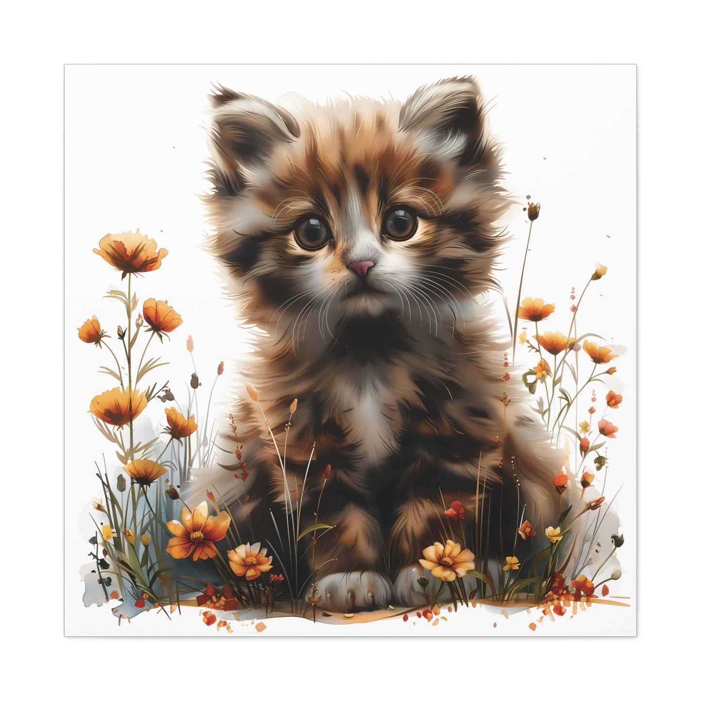 "Adorable Kitten" - Canvas Print - Unchained Creation