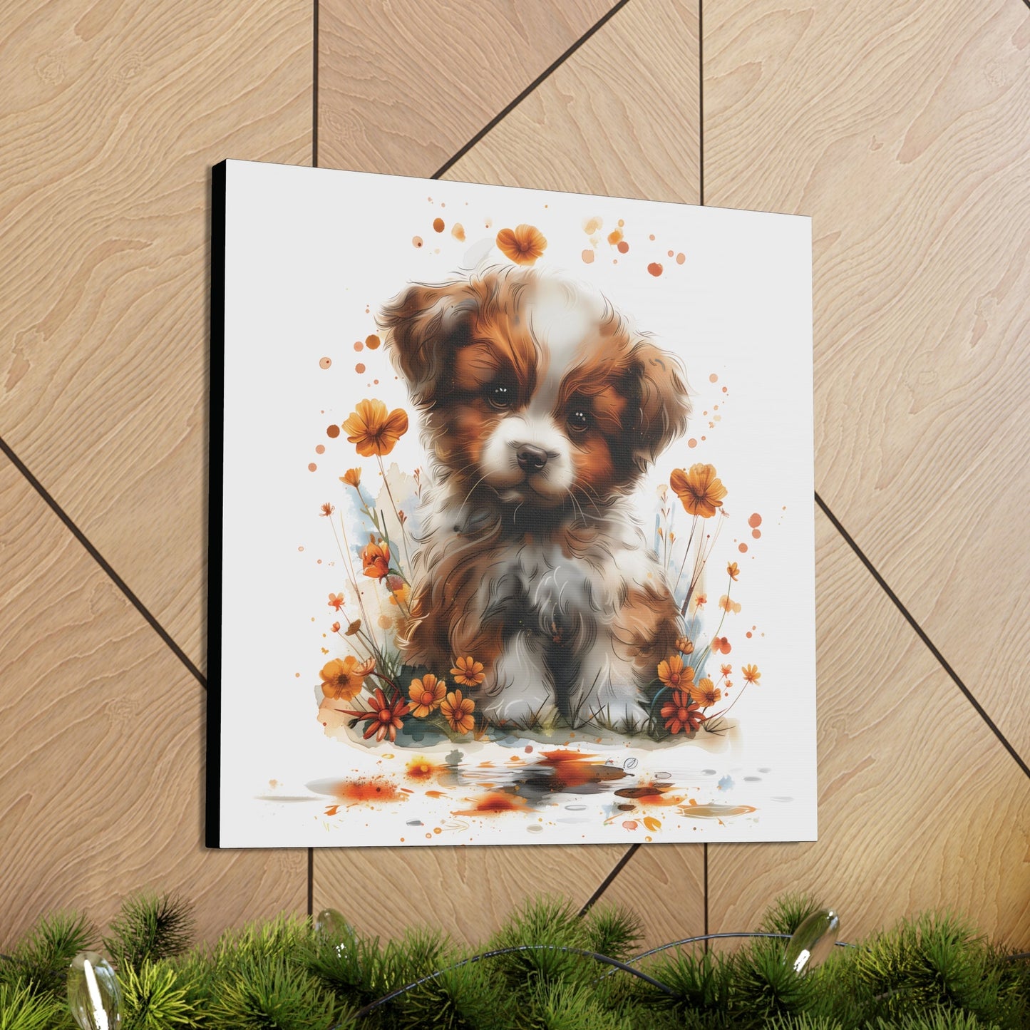 "Adorable Puppy" - Canvas Print - Unchained Creation