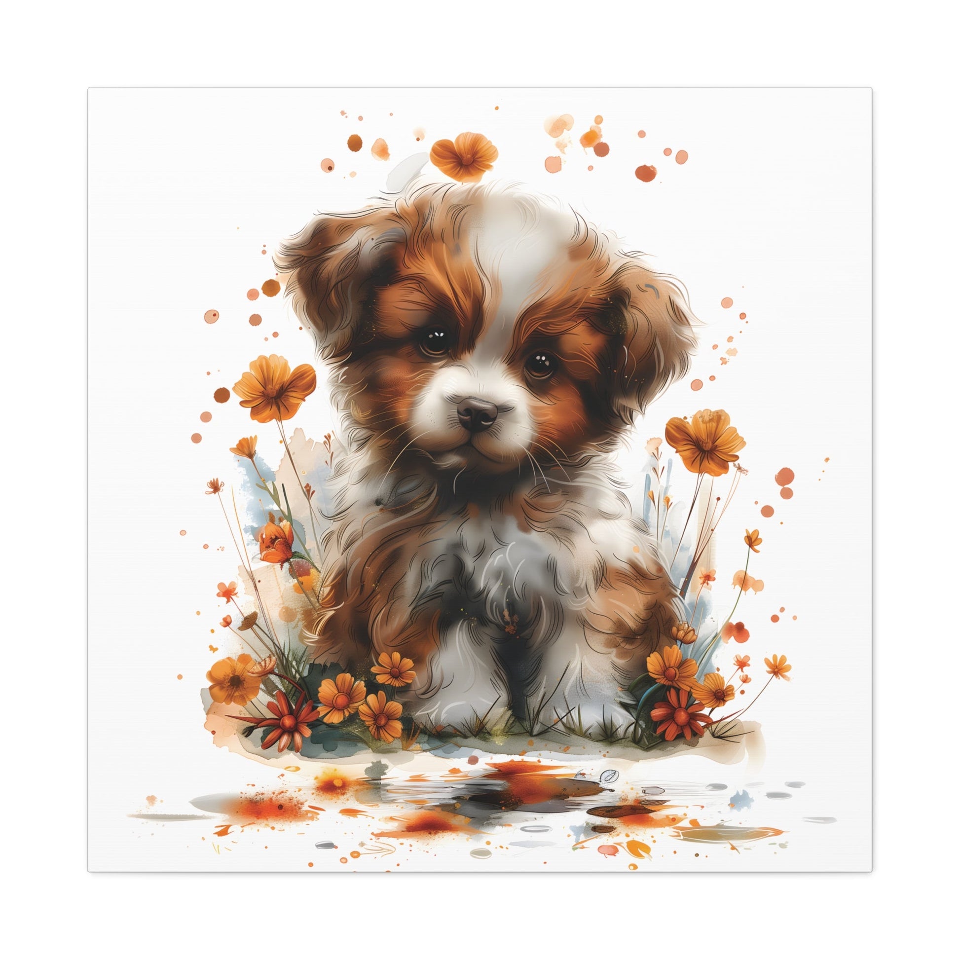 "Adorable Puppy" - Canvas Print - Unchained Creation