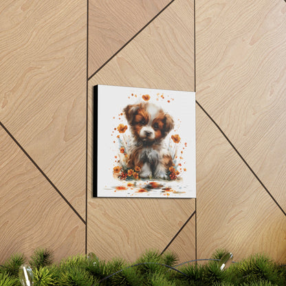 "Adorable Puppy" - Canvas Print - Unchained Creation