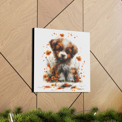 "Adorable Puppy" - Canvas Print - Unchained Creation