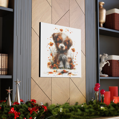 "Adorable Puppy" - Canvas Print - Unchained Creation