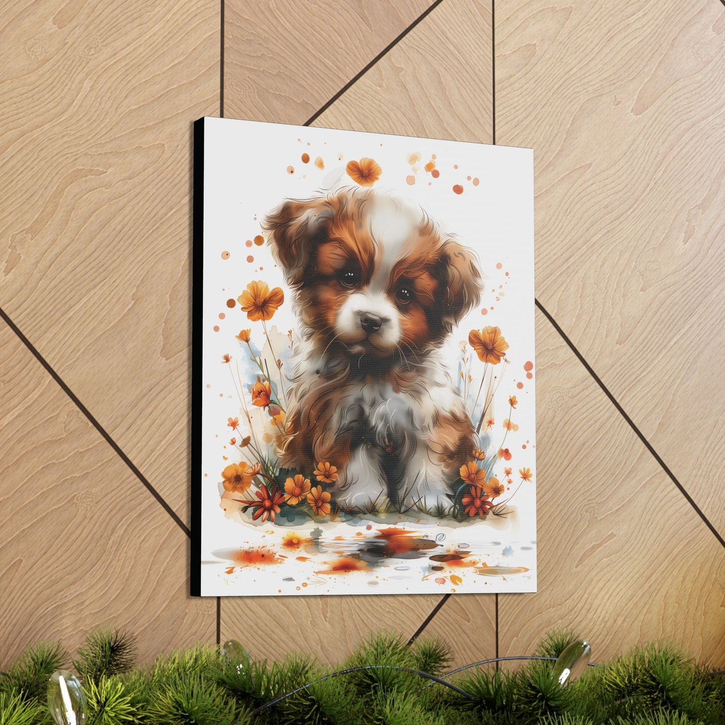 "Adorable Puppy" - Canvas Print - Unchained Creation